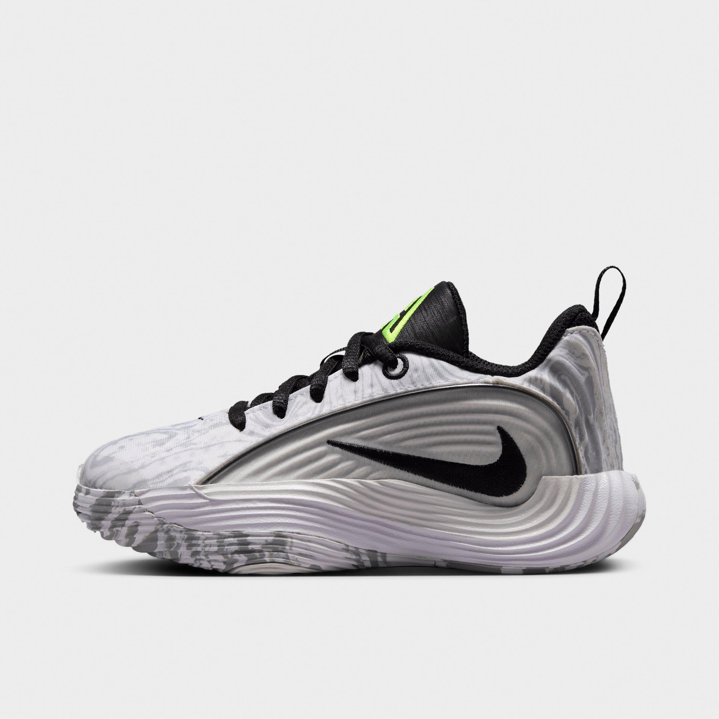 Nike Little Kids Giannis Immortality 5 Basketball Shoes in White/Off White/Light Smoke Grey Size: 13.0