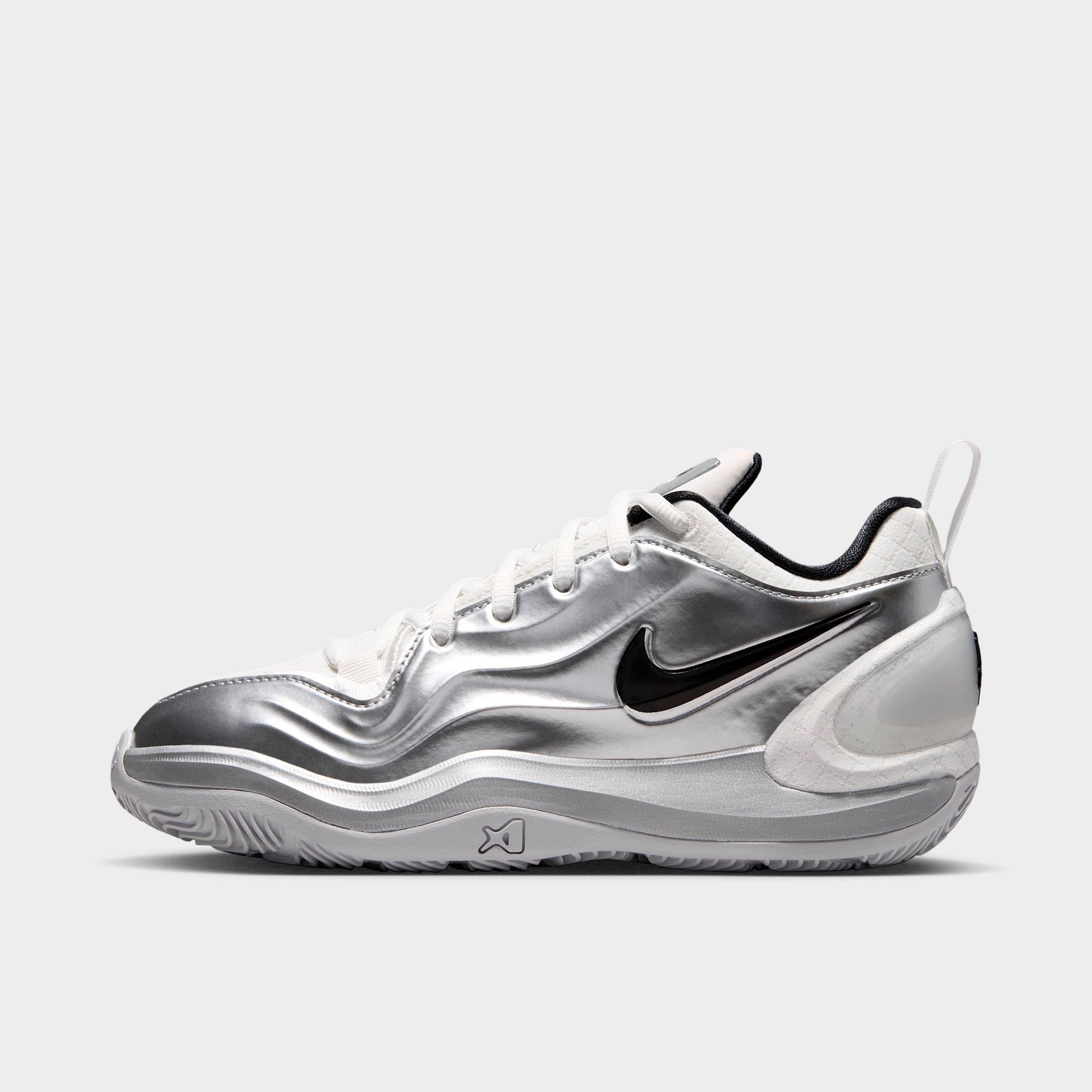 Nike Big Kids A'Two A'ja Wilson Basketball Shoes in Summit White/Metallic Silver/Black Size: 6.5