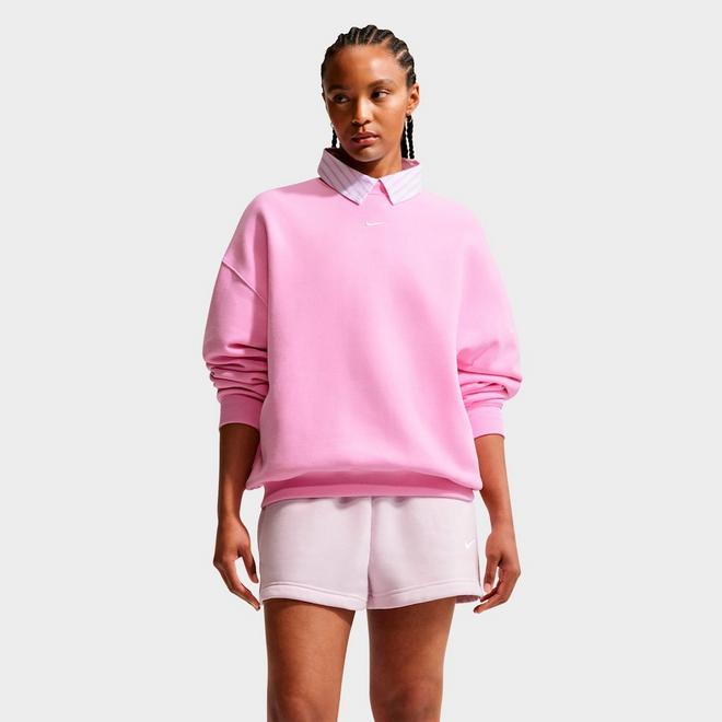 Women's Nike Studio Fleece Medium Weight Oversized Crewneck 