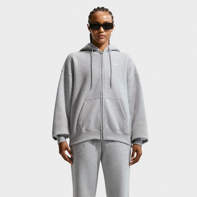 Women's Nike Studio Fleece Medium-Weight Oversized Full-Zip Hoodie