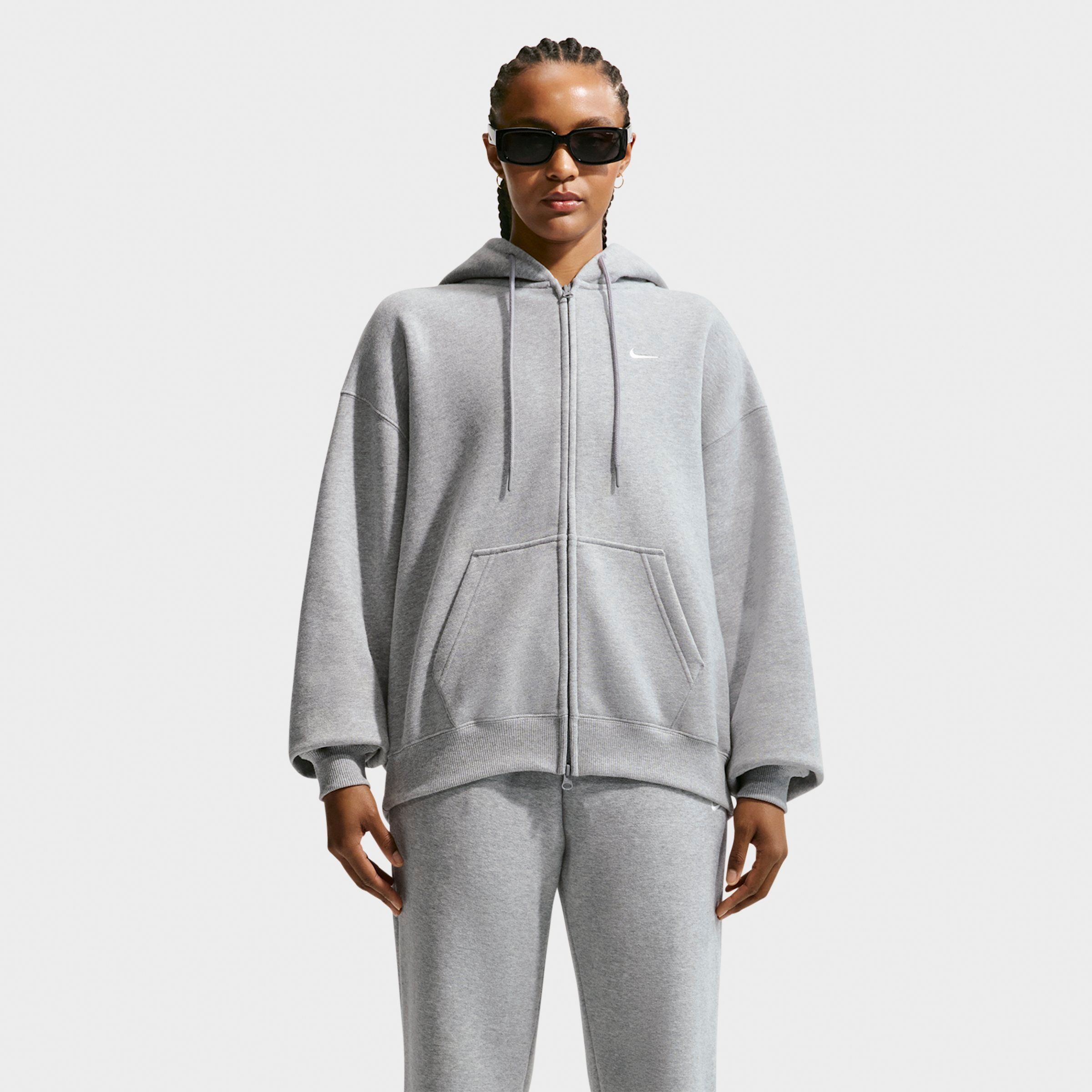 Nike Women's Studio Fleece Medium-Weight Oversized Full-Zip Hoodie