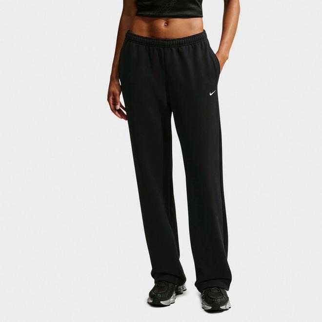 Women's Nike Studio Fleece Lightweight French Terry Mid-Rise Open-Hem Pants