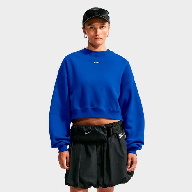 Women's Nike Studio Fleece Medium Weight Oversized Cropped Crewneck Sweatshirt