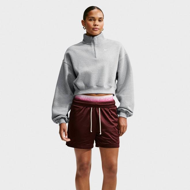 Women's Nike Studio Fleece Medium-Weight Oversized Cropped Quarter-Zip Jacket