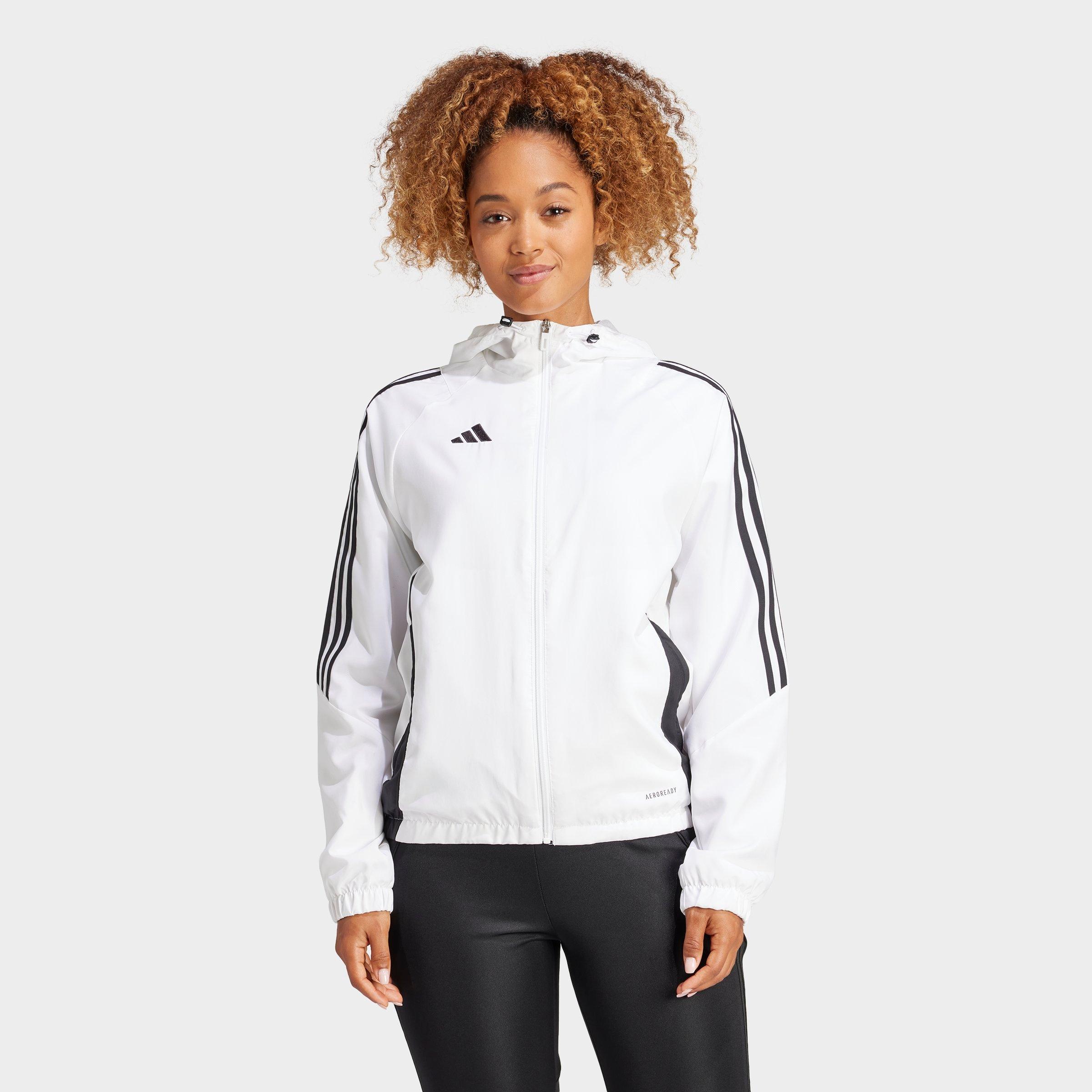 Adidas Women's Tiro 24 Windbreaker Jacket in White/White Size XS Polyester