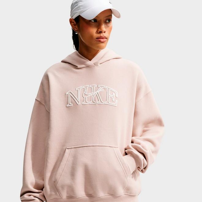Women's Nike Studio Fleece Medium Weight "Graphic Pack" Logo Oversized Pullover Hoodie