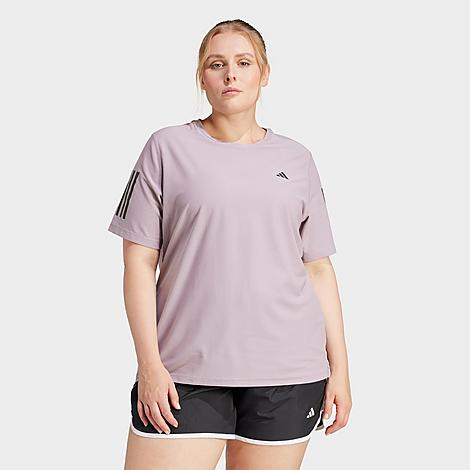 Shop Adidas Originals Adidas Women's Own The Run T-shirt (plus Size) In Preloved Fig