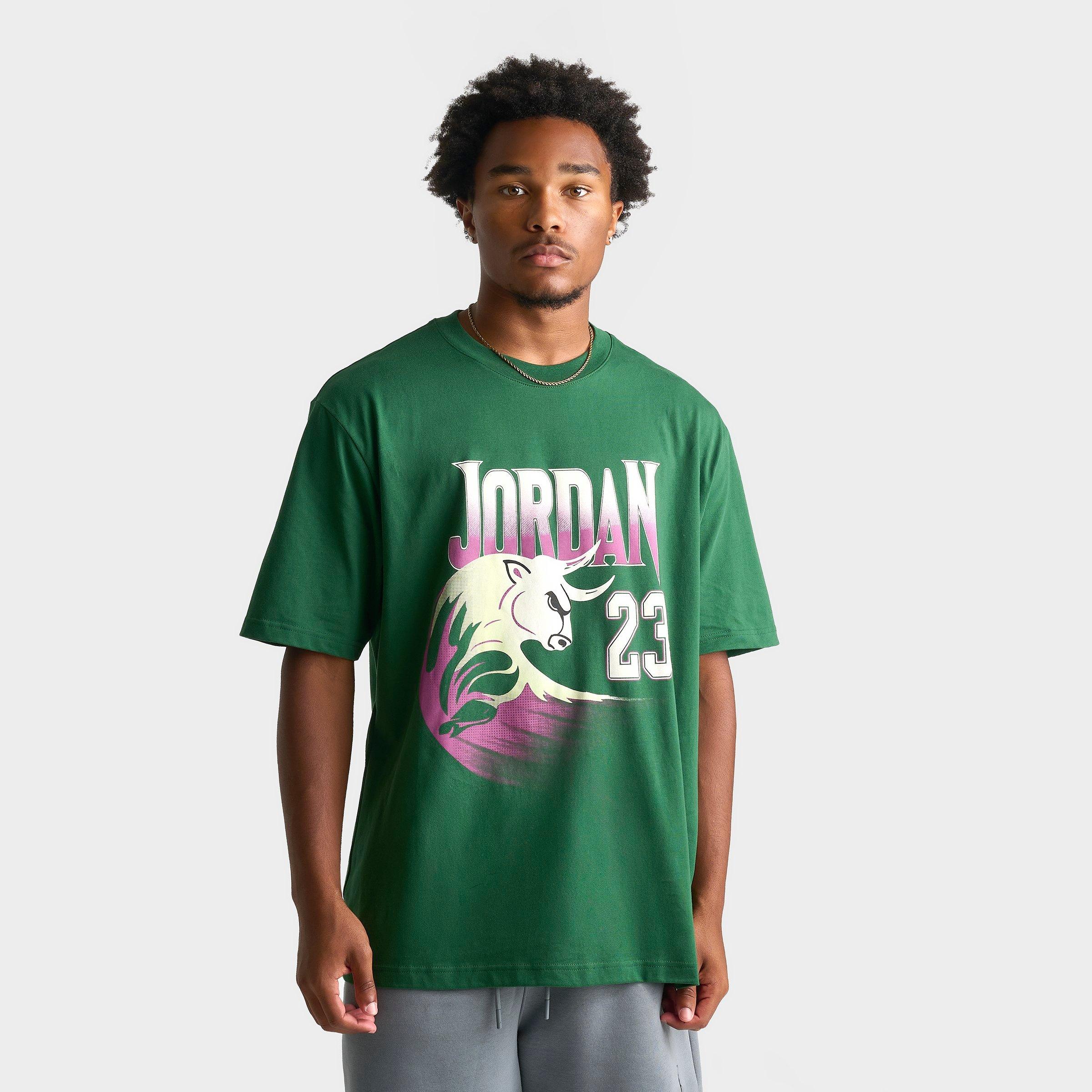 Jordan Men's Brooklyn Bucks Graphic T-Shirt in Gorge Green Size: 2XL