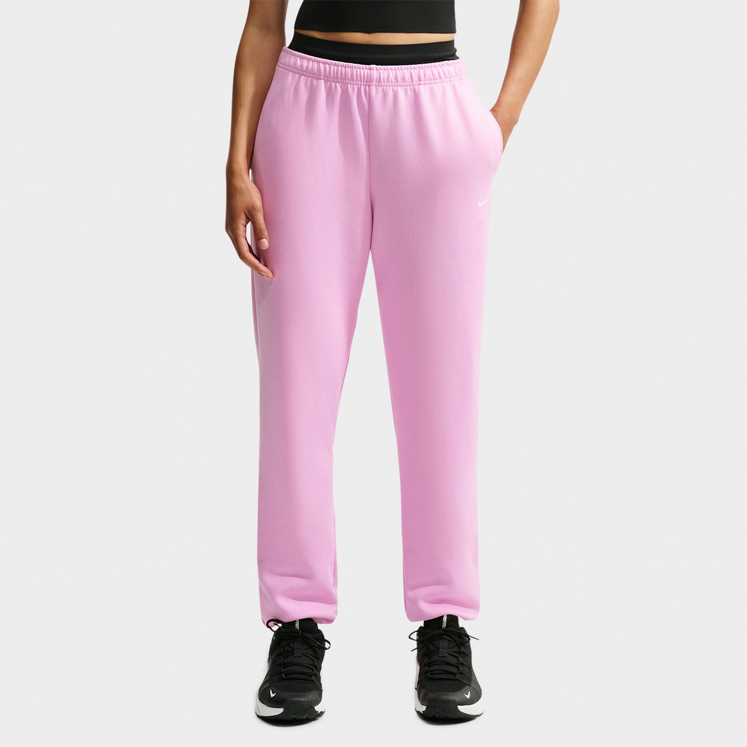 Nike Women's Studio Fleece Sport Mid-Rise Dri-FIT Cuffed Pants