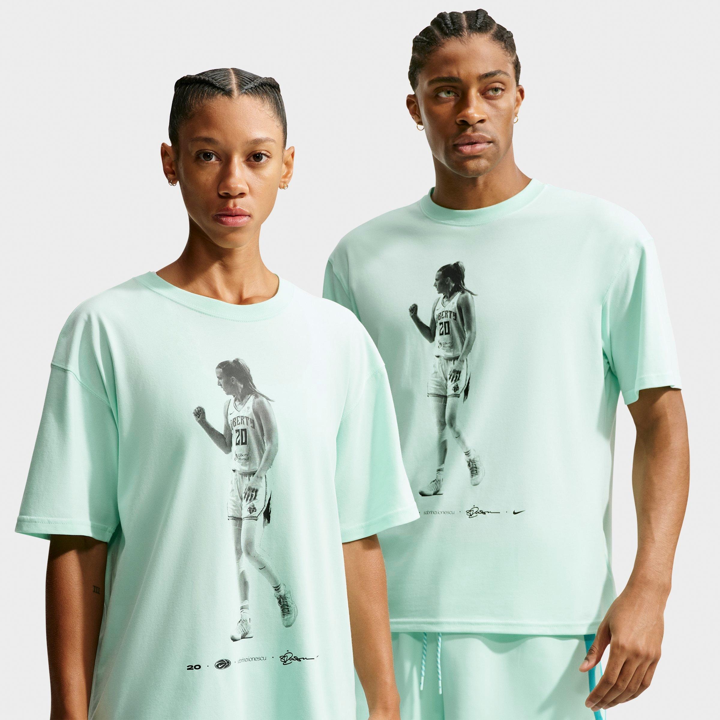 Nike Women's Sabrina Dri-FIT Basketball T-Shirt in Mint Foam Size: Small