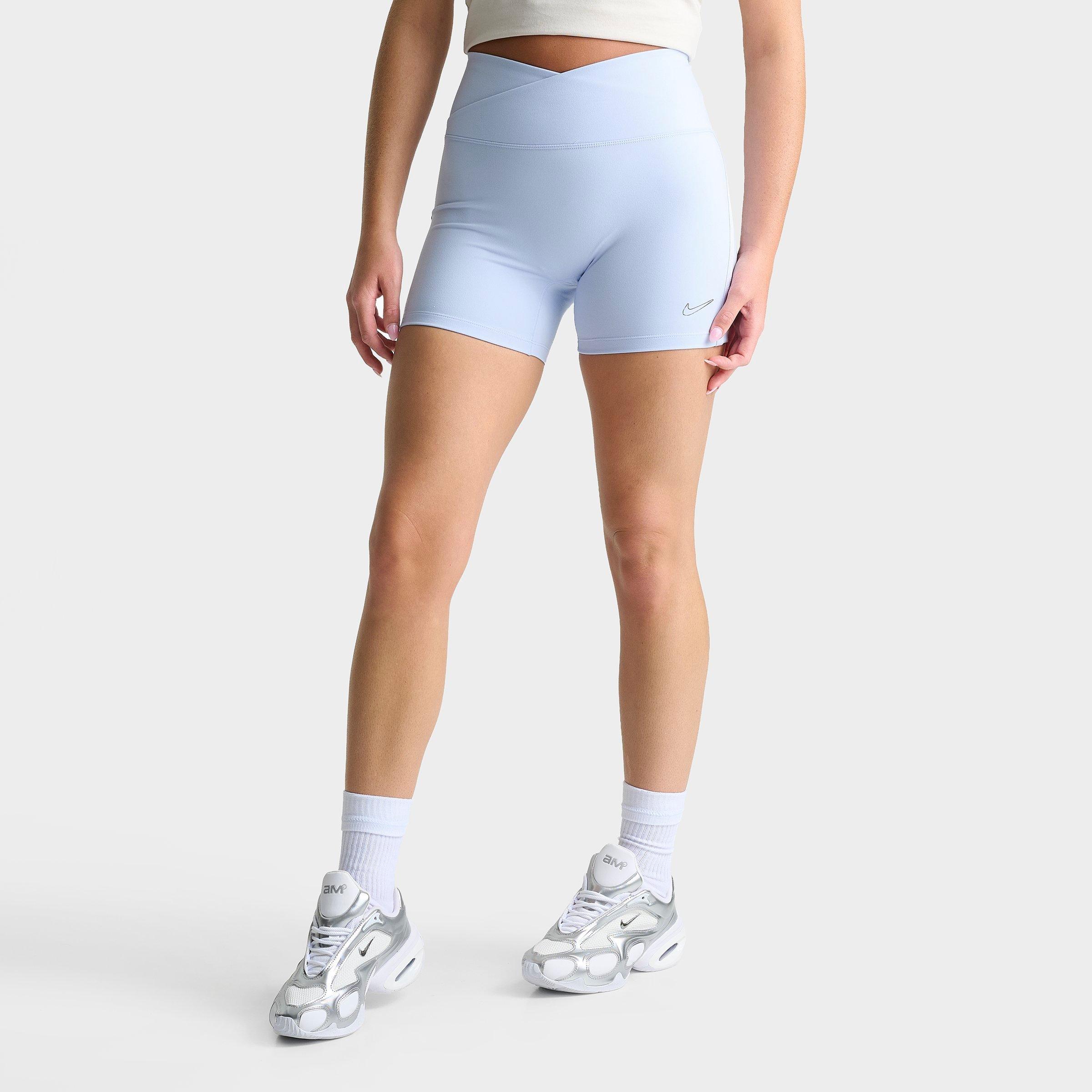 Nike Women's One Dri-FIT High-Waisted 5" Biker Shorts in Hydrogen Blue Size: Large