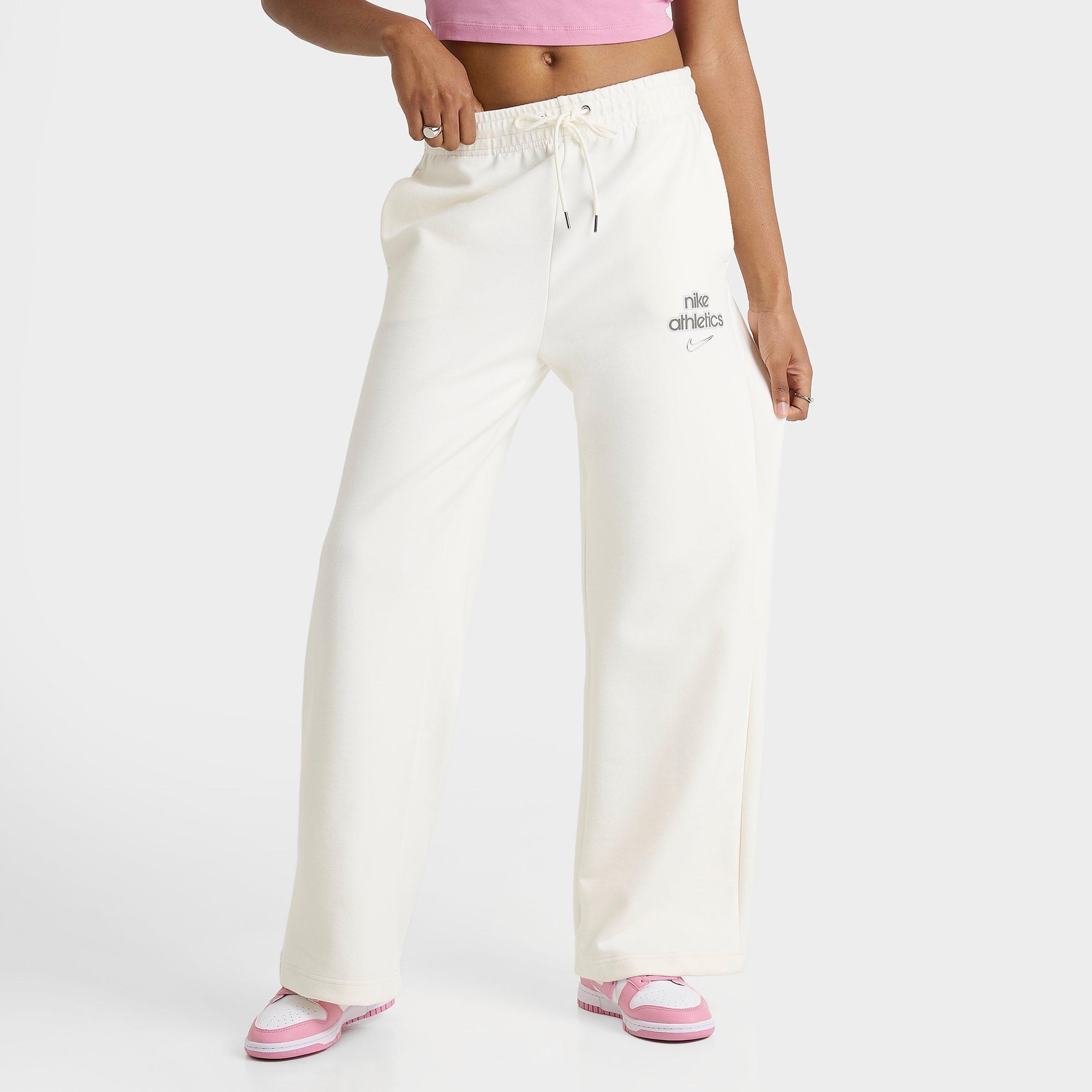 Nike Women's Sportswear Phoenix Fleece High-Waisted Wide-Leg Jogger Pants in Sail Size: Medium