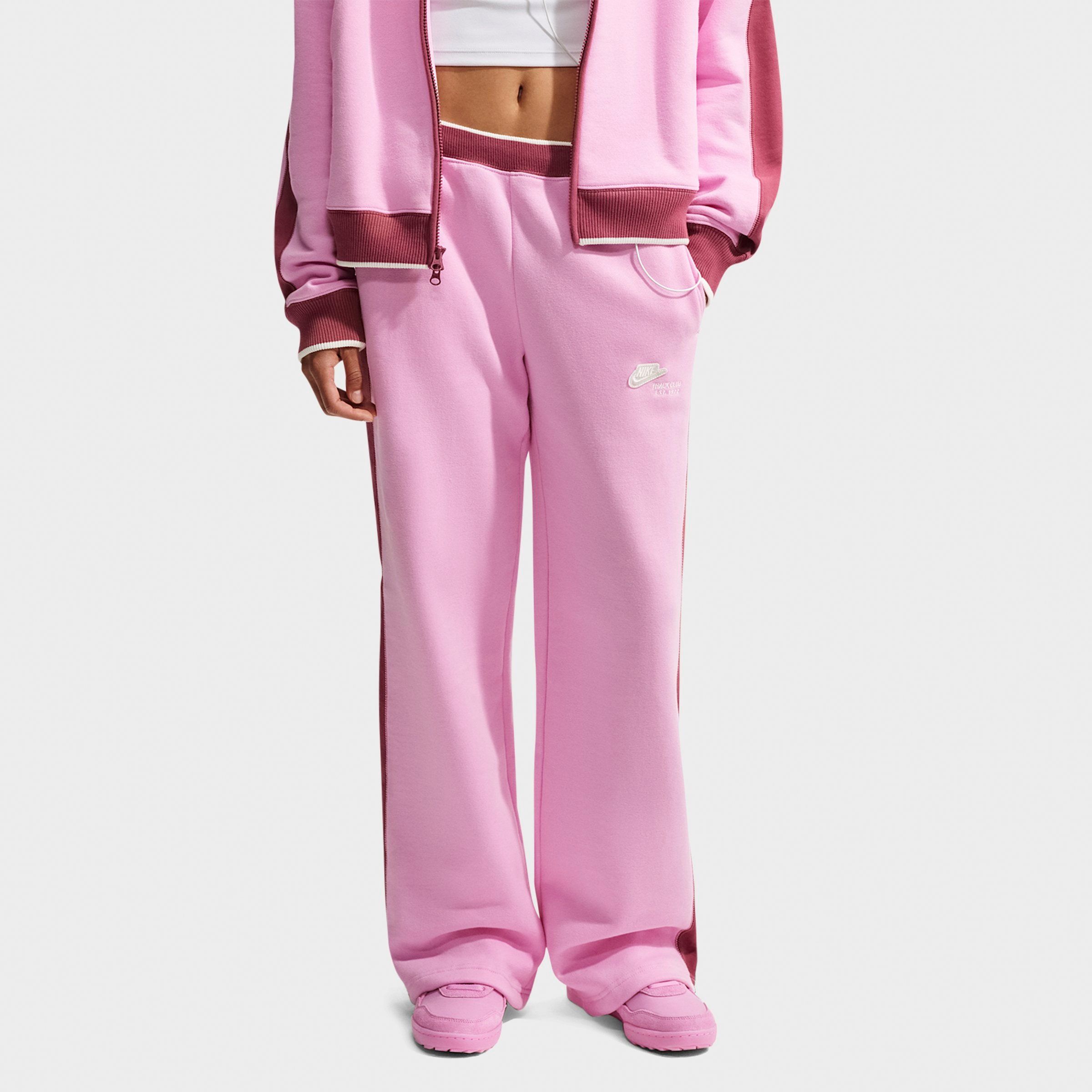 Nike Women's Studio Fleece Medium-Weight Mid-Rise Track Pants