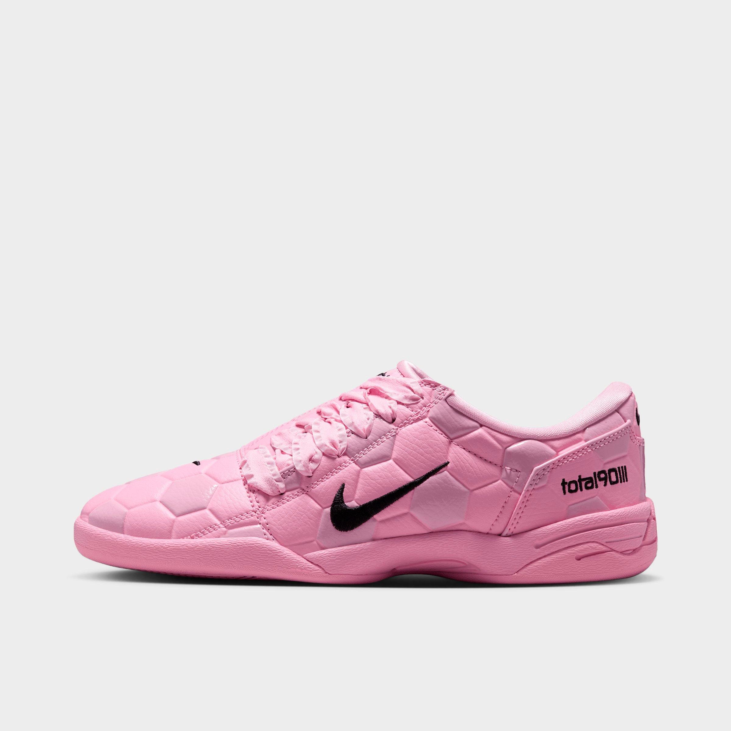 Nike Women's Total 90 Casual Shoes in Pink Rise/Black Size: 9.5