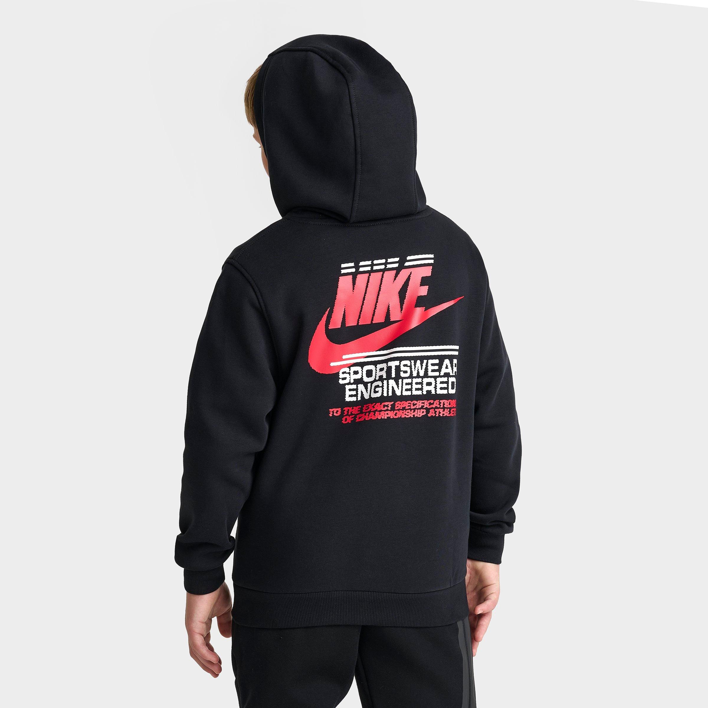 Nike Big Kids Sportswear Futura Club Pullover Hoodie in Black Size: Small