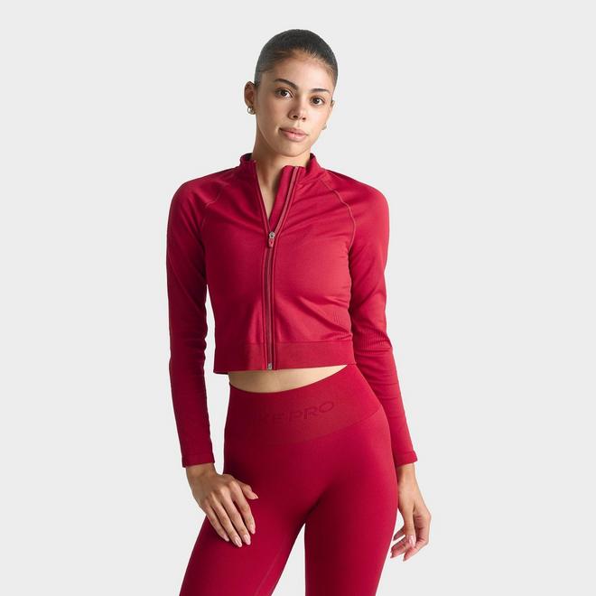 Women's Nike Pro Seamless Cropped Full-Zip Training Top