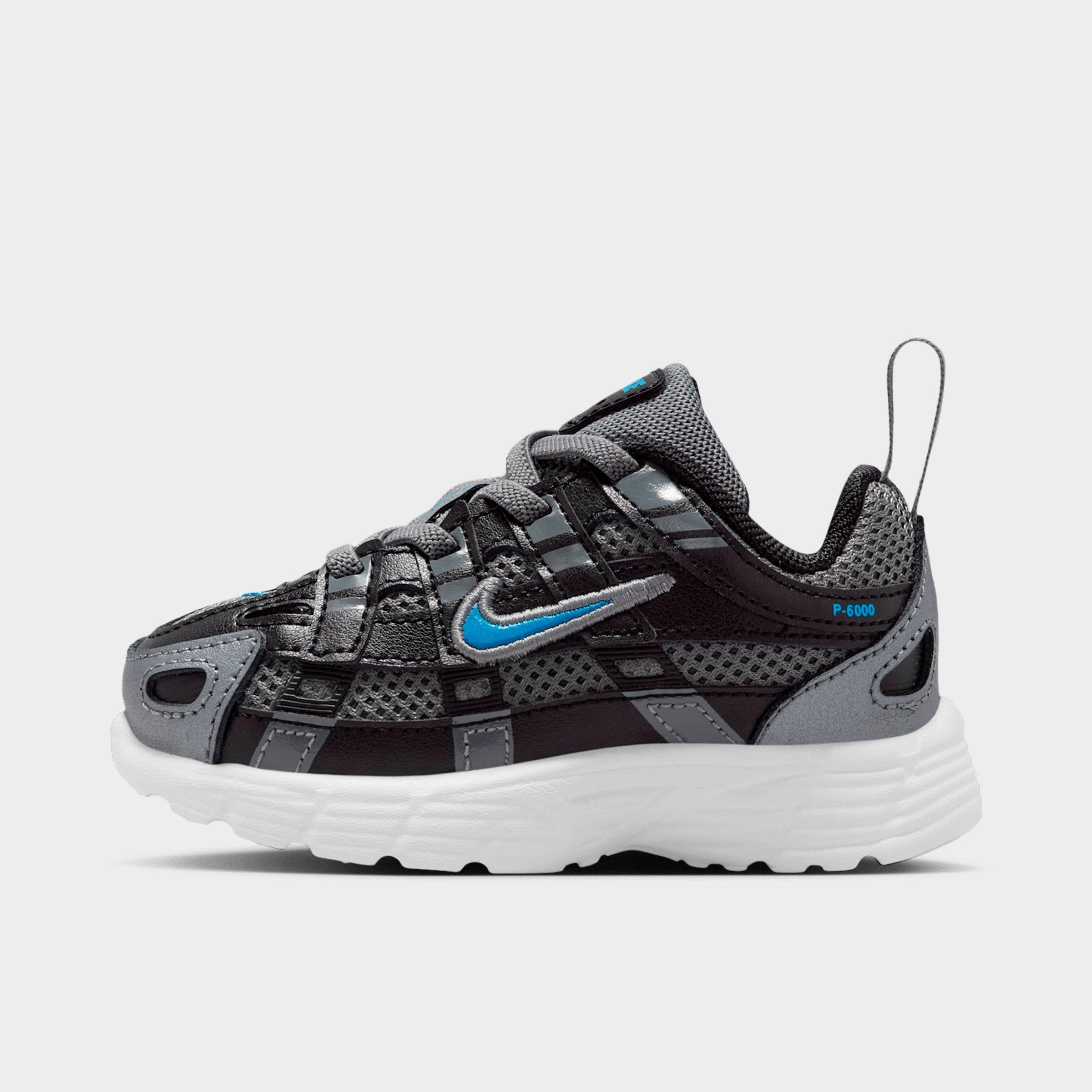 Nike Kids Toddler P-6000 Stretch Lace Casual Shoes in Smoke Grey/Black/Platinum Tint Size: 5.0