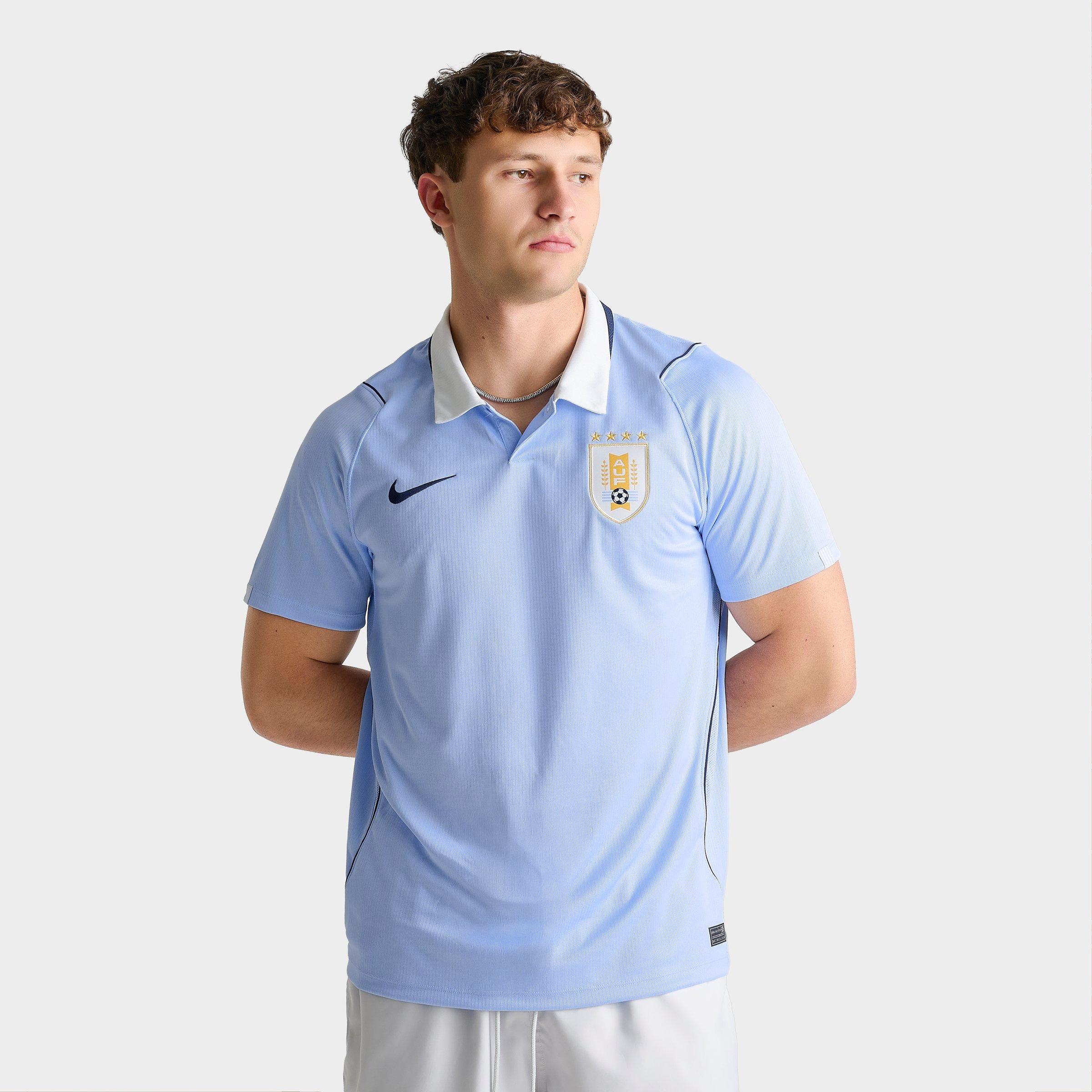 Nike Men's Uruguay 2026 Stadium Home Dri-FIT Replica Soccer Jersey in Royal Tint/Obsidian Size: Small