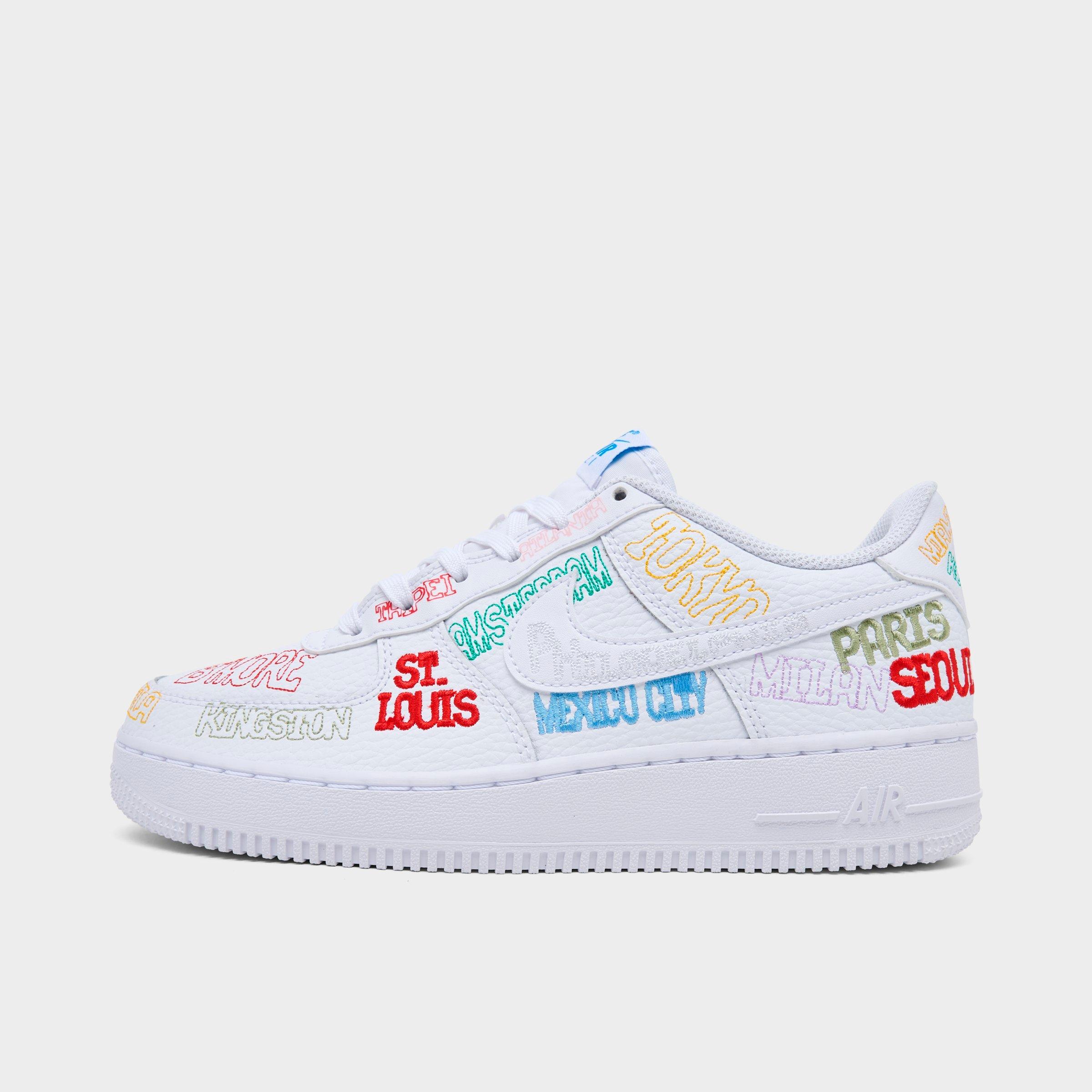 Nike Big Kids Air Force 1 LV8 1 Casual Shoes in White Size: 3.5