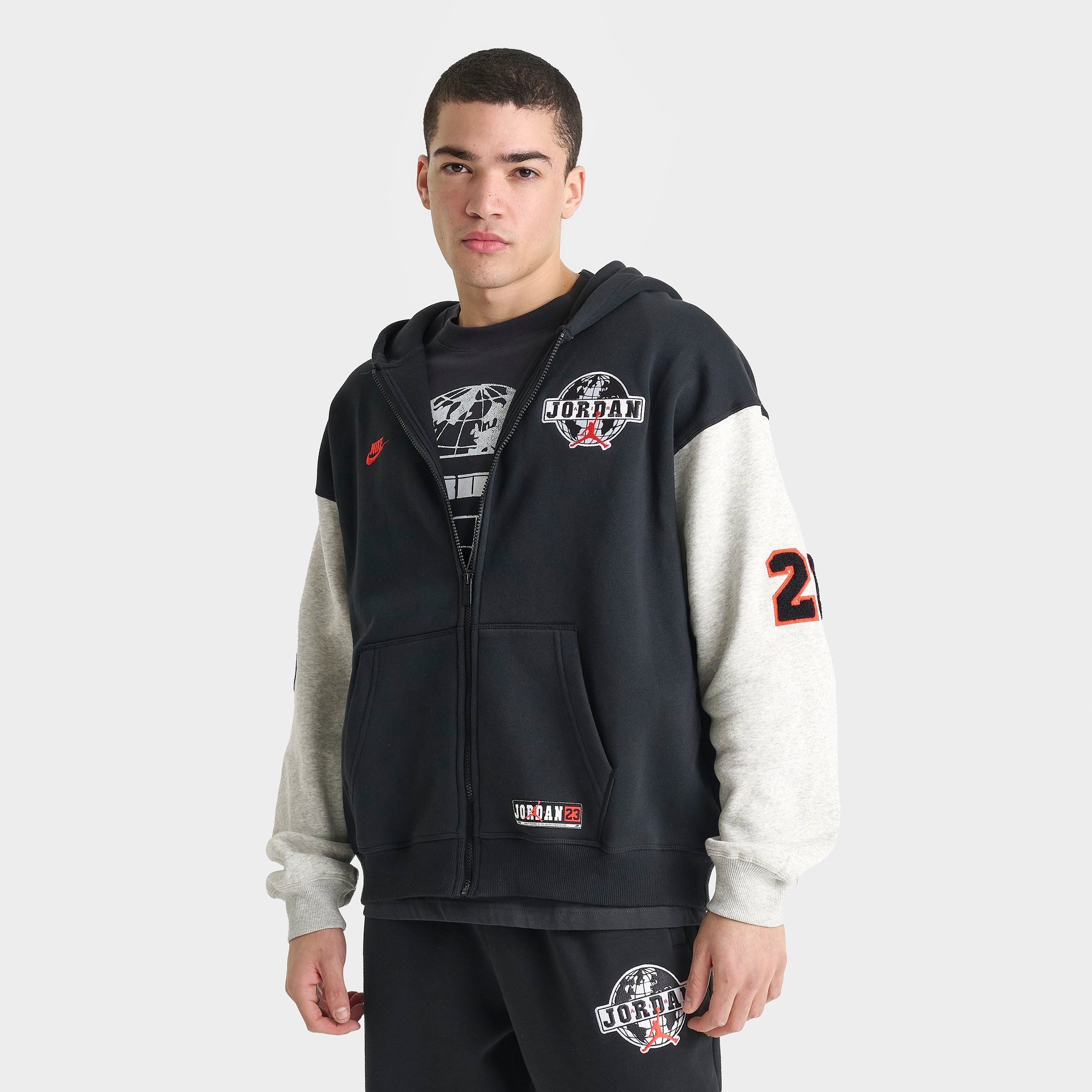 Jordan Men's Brooklyn Varsity Oversized Full-Zip Hoodie