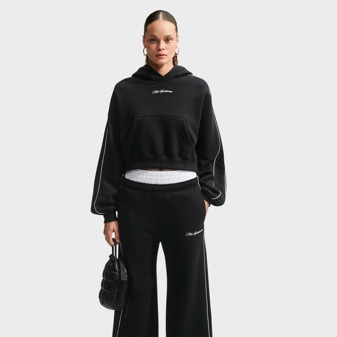 Women's Nike Studio Fleece Medium Weight "Graphic Pack" Cropped Pullover Hoodie