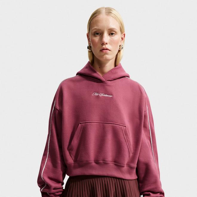 Women's Nike Studio Fleece Medium Weight "Graphic Pack" Cropped Pullover Hoodie