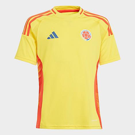 Adidas Originals Adidas Kids' Colombia 2024 Home Soccer Jersey In Impact Yellow