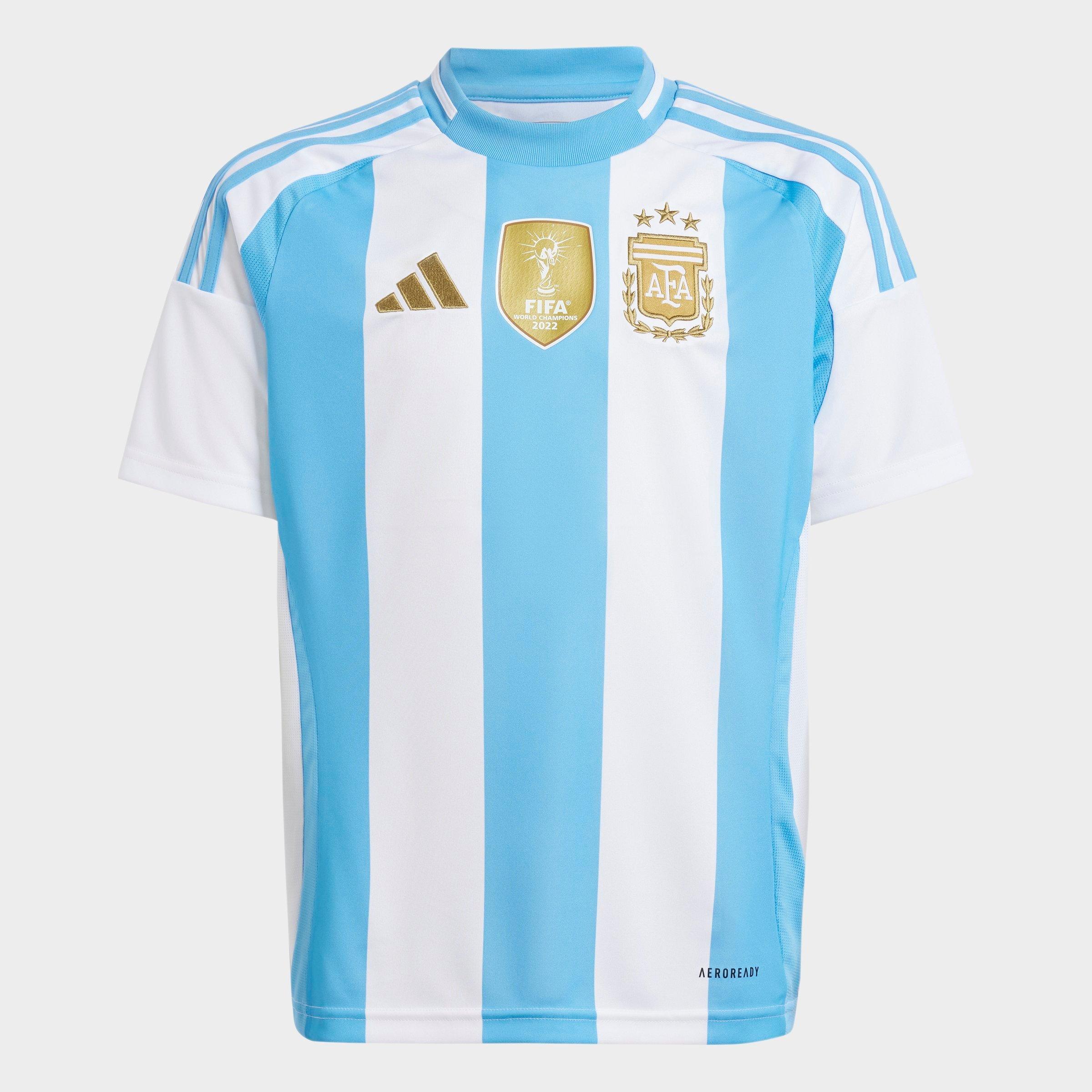 Adidas Originals Adidas Kids' Argentina 2024 Home Soccer Jersey In White/blue Burst