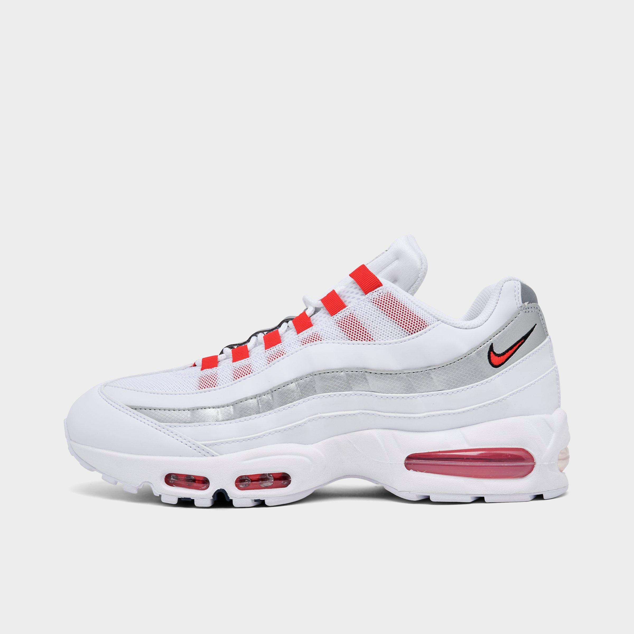 Nike Men's Air Max 95 Big Bubble SE England Casual Shoes in White/Metallic Silver/Obsidian Size: 13.0