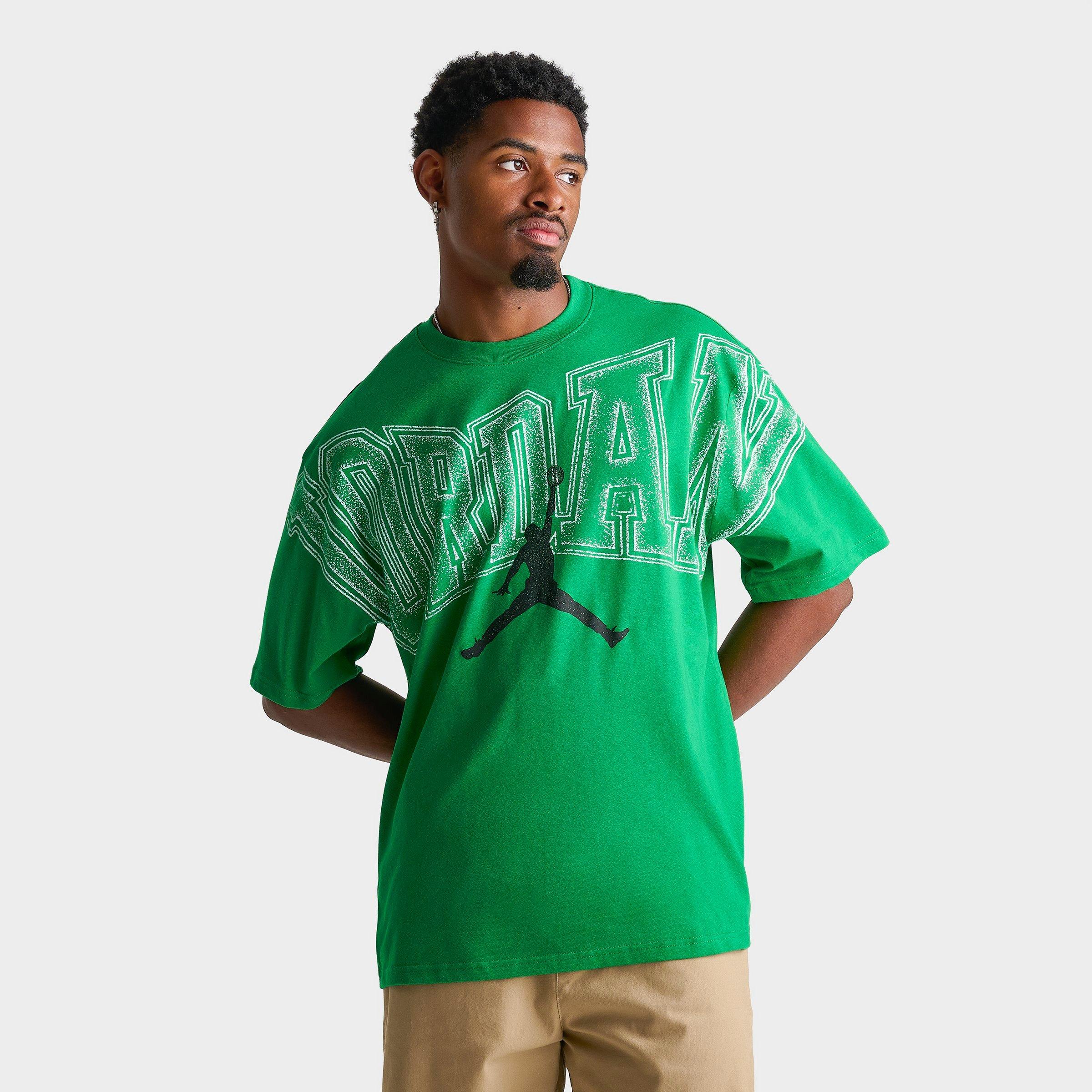 Jordan Men's Stretch Graphic T-Shirt in Lucky Green/Black Size: Large