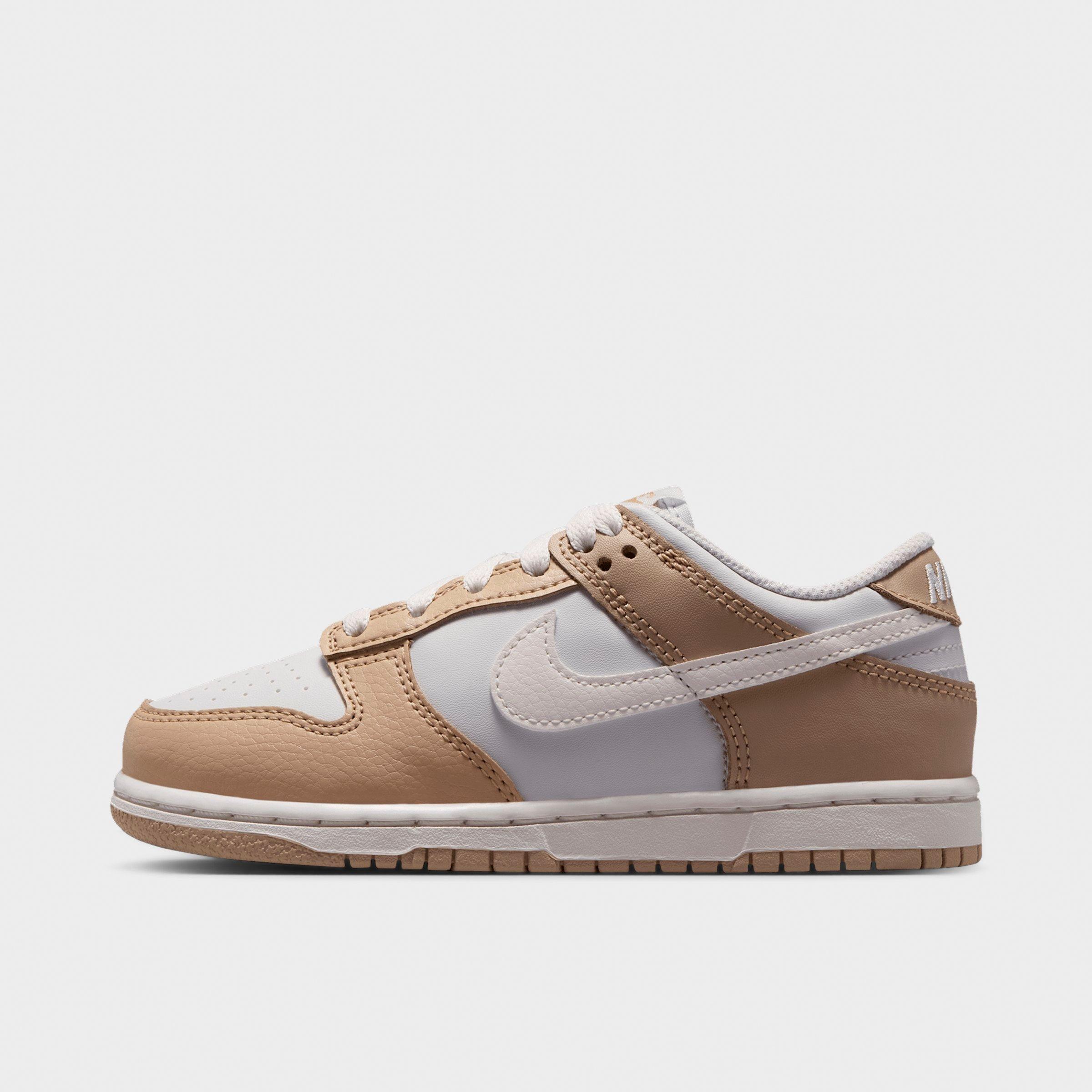 Nike Little Kids Dunk Low Casual Shoes in Linen/Platinum Tint/Sail Size: 10.5