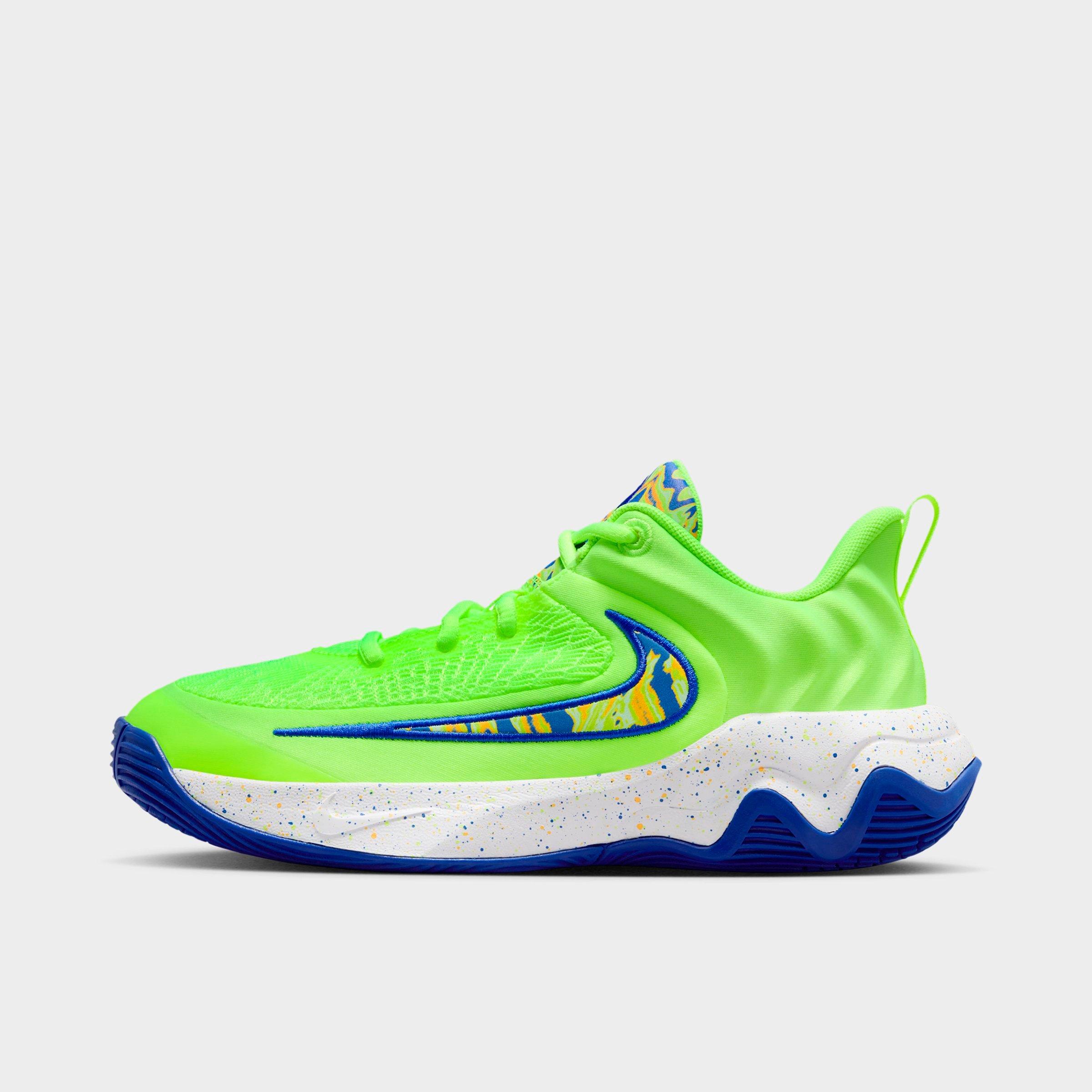 Nike Big Kids Giannis Immortality 4 Basketball Shoes in Volt Ice/Game Royal/Laser Orange Size: 5.0