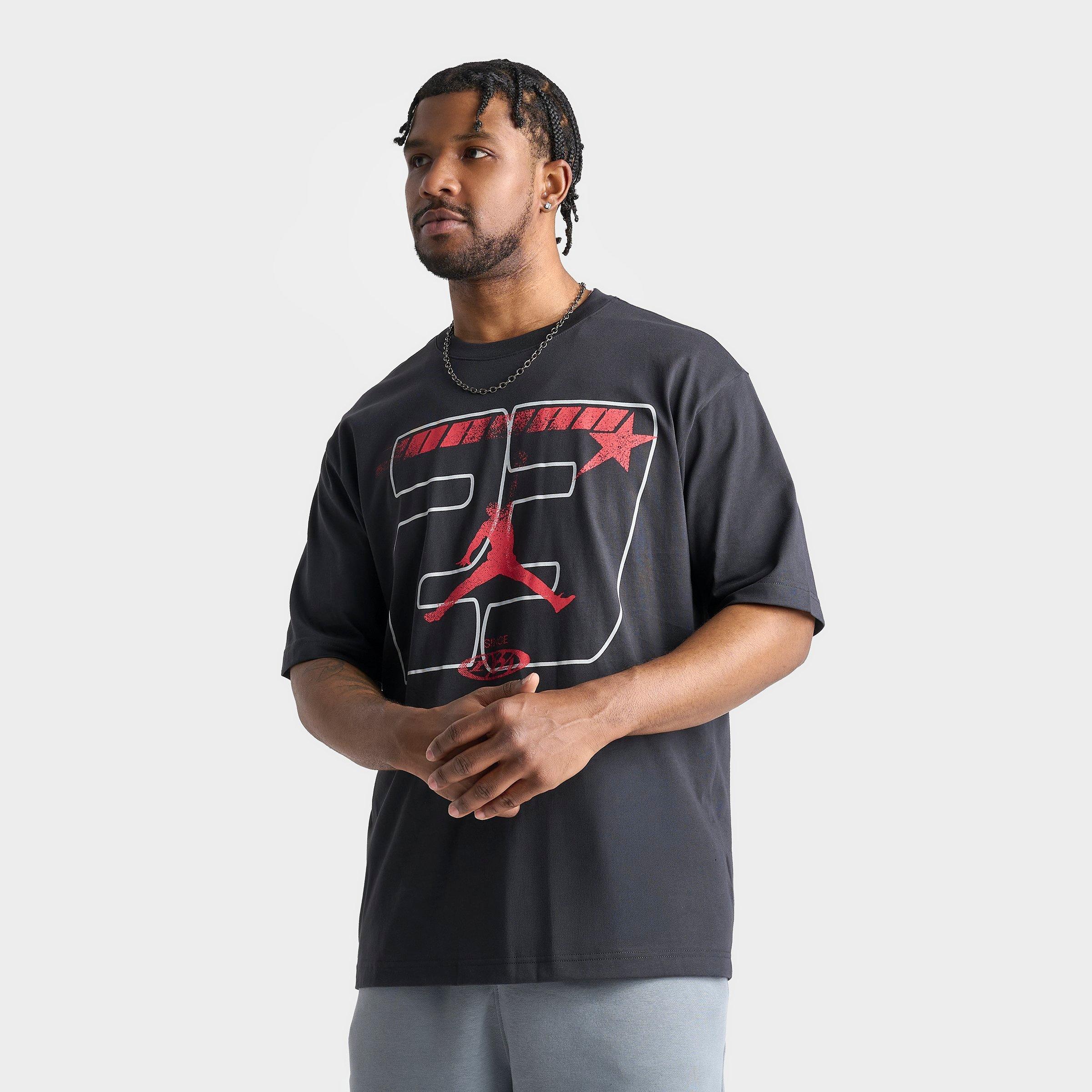 Jordan Men's 23 Star Graphic T-Shirt in Off Noir Size: Small