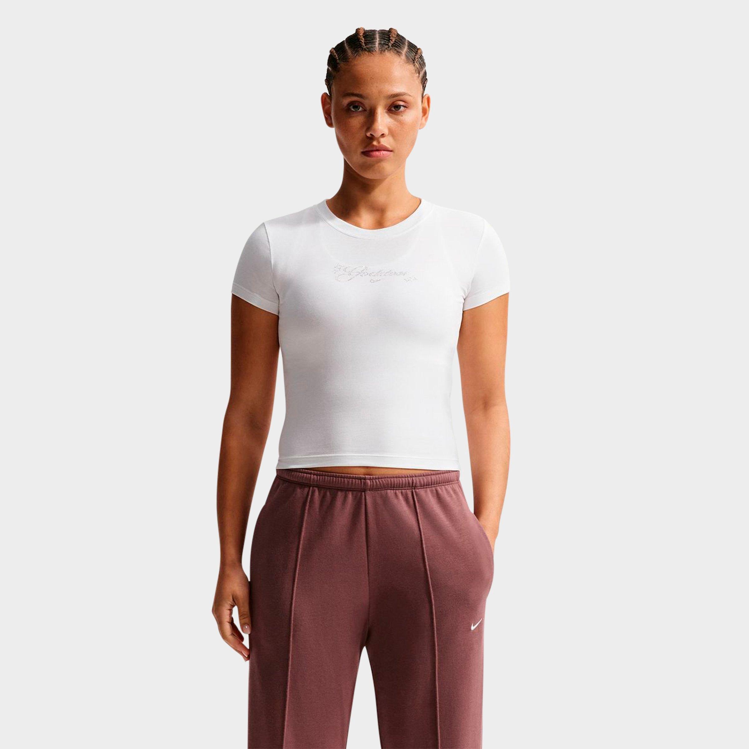 Nike Women's Sportswear Chill Knit Goddess Slim Cropped T-Shirt