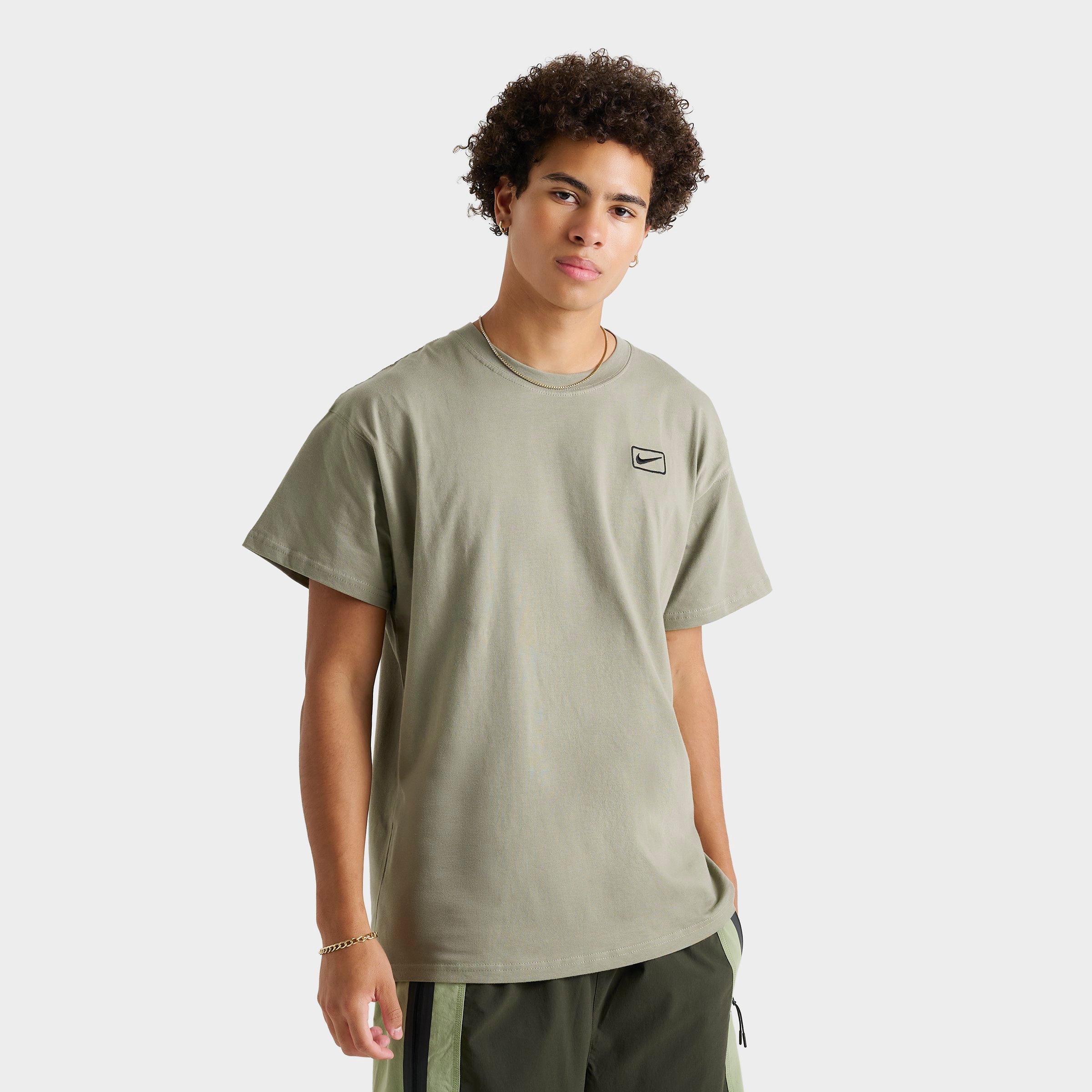 Nike Men's Sportswear Swoosh Box T-Shirt in Light Army Size: Small