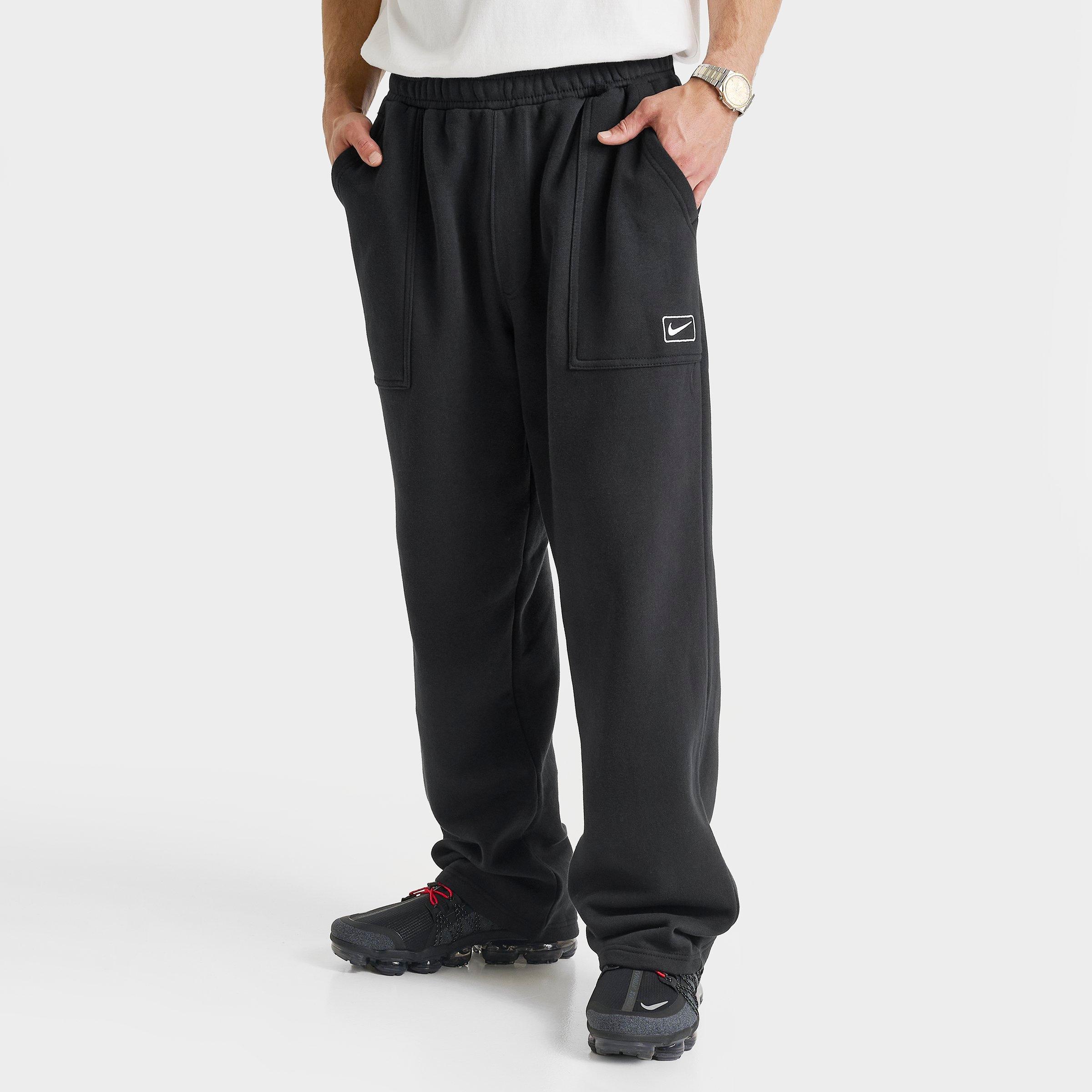 Nike Men's Sportswear Swoosh Box Fleece Sweatpants in Black Size: Small