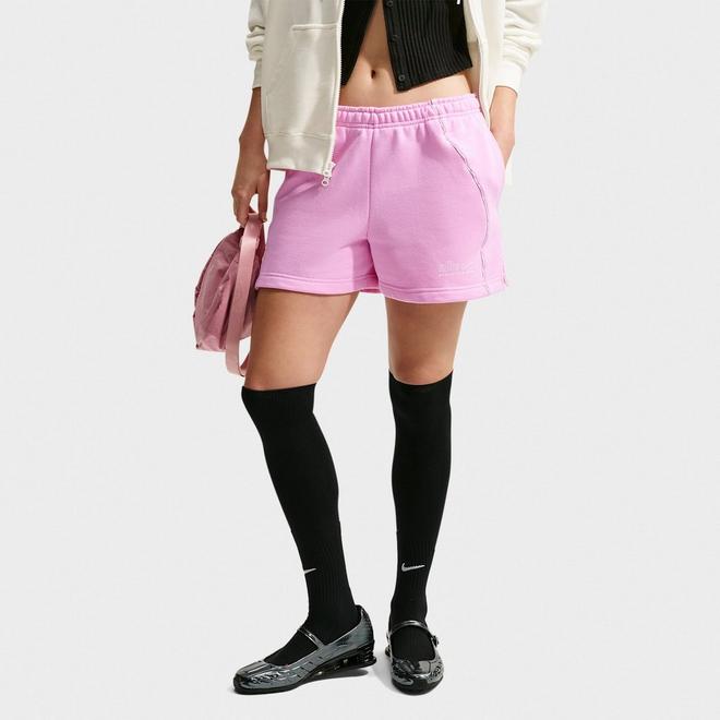 Women's Nike Studio Fleece Medium-Weight "Graphic Pack" Mid-Rise Shorts