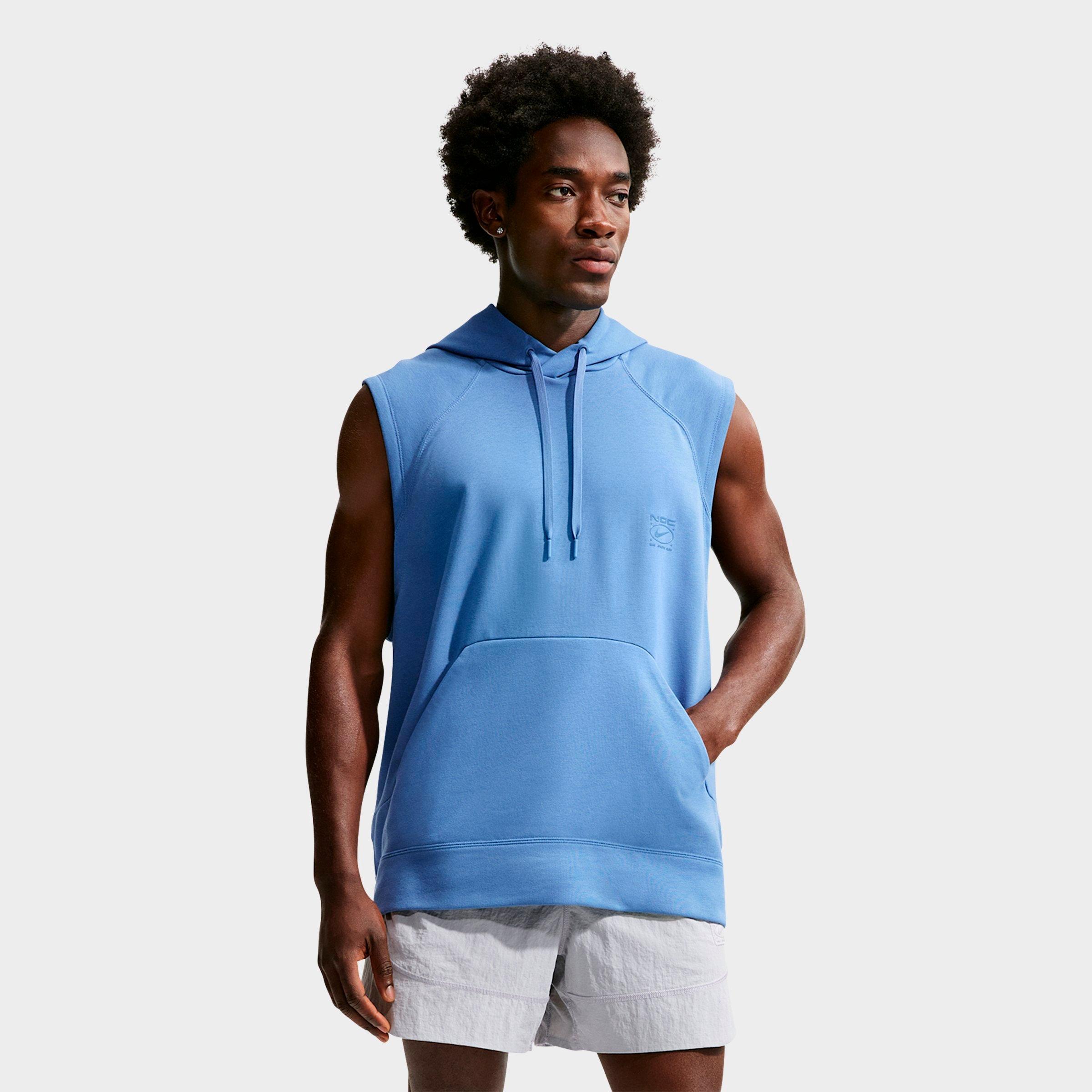 Nike Men's N. A.C. Dri-FIT Fleece Sleeveless Training Hoodie in Indigo Storm/Indigo Storm Size: 3XL