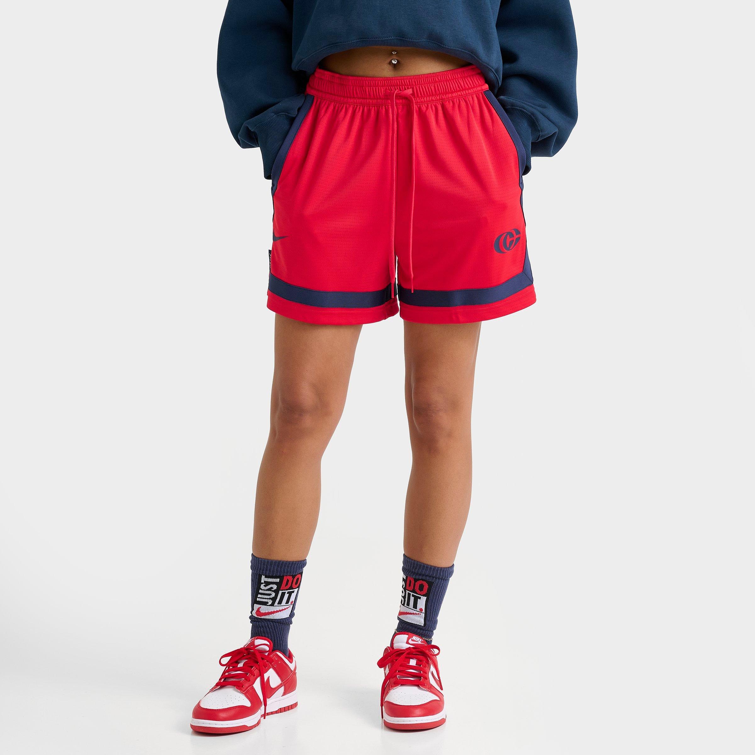 Nike Women's Caitlin Clark Crossover Dri-FIT 5" Basketball Shorts in University Red/Midnight Navy/Midnight Navy Size: XS