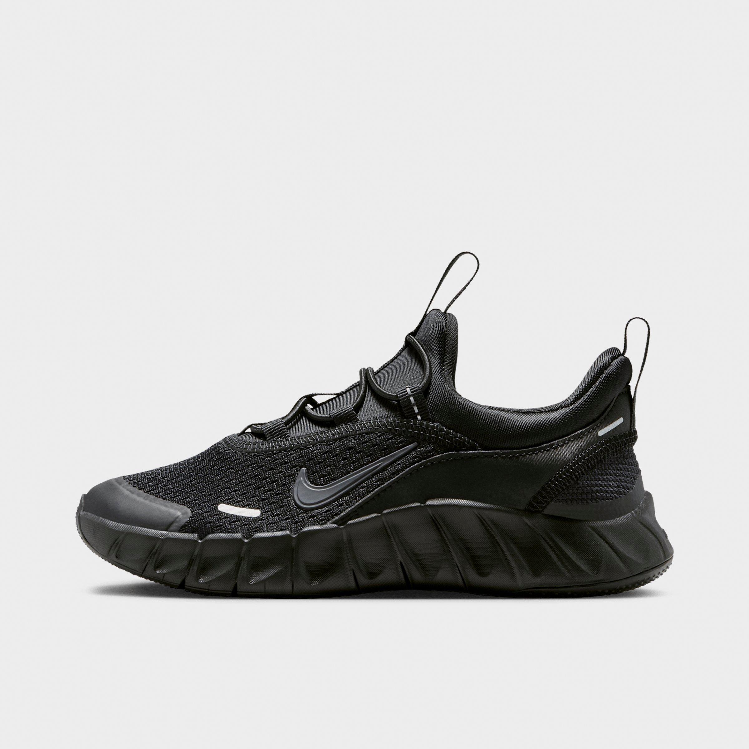 Nike Little Kids Free Ride Stretch Lace Running Shoes in Black/Anthracite Size: 1.0