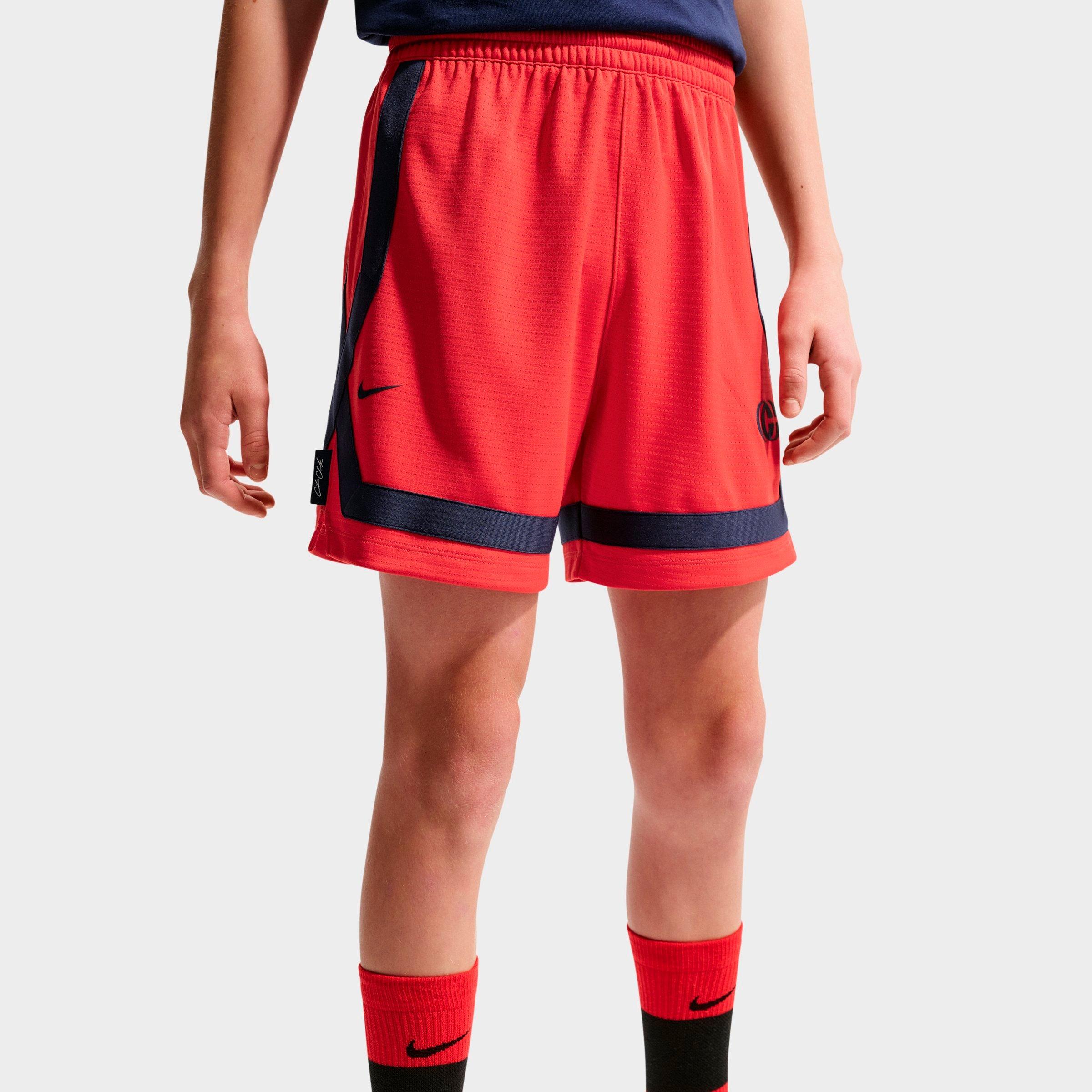 Nike Big Kids Caitlin Clark Crossover Shorts in Midnight Navy/Amarillo/Amarillo Size: Small