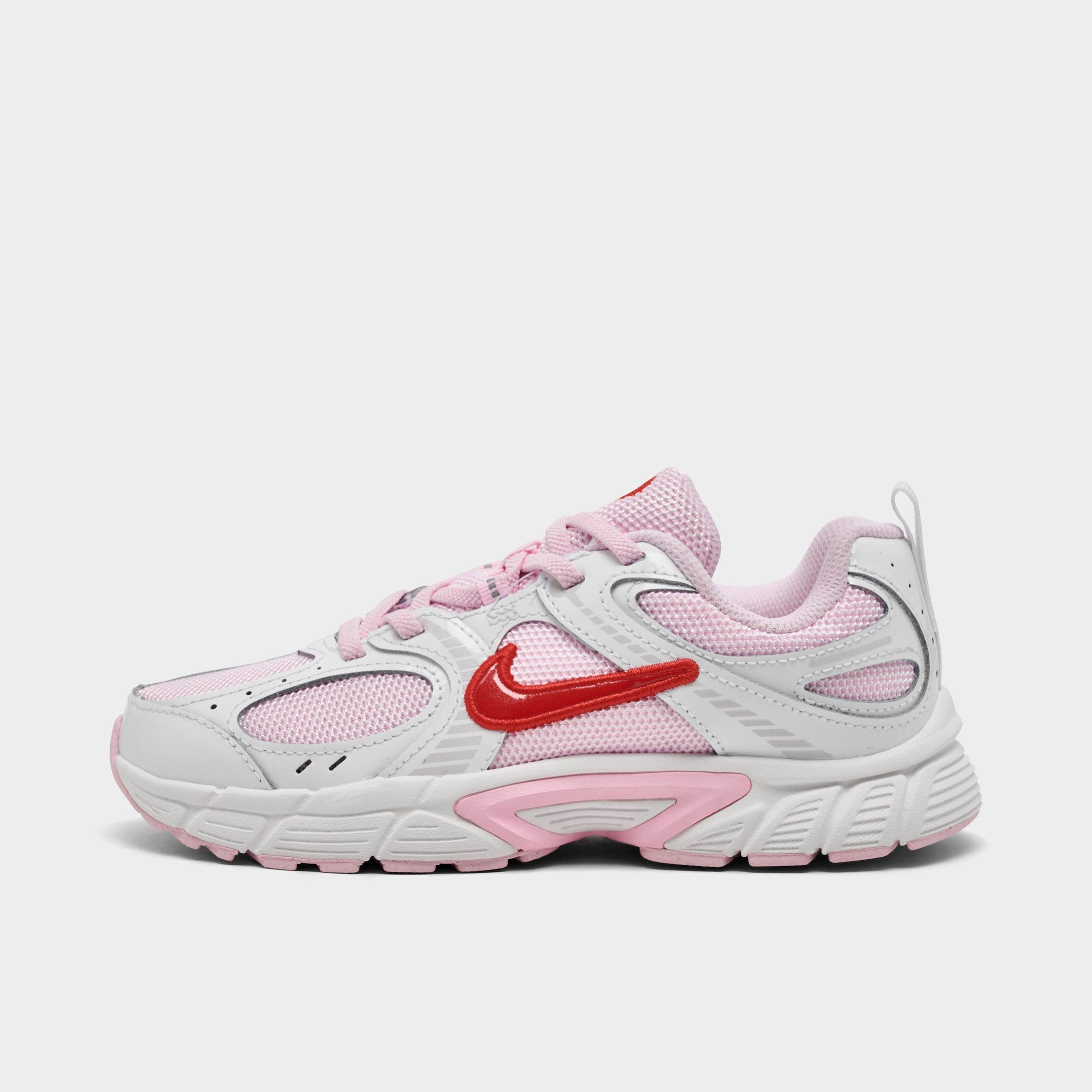 Nike Little Kids V5 RNR Stretch Lace Casual Shoes in Summit White/Pink Foam/Playful Pink Size: 12.5