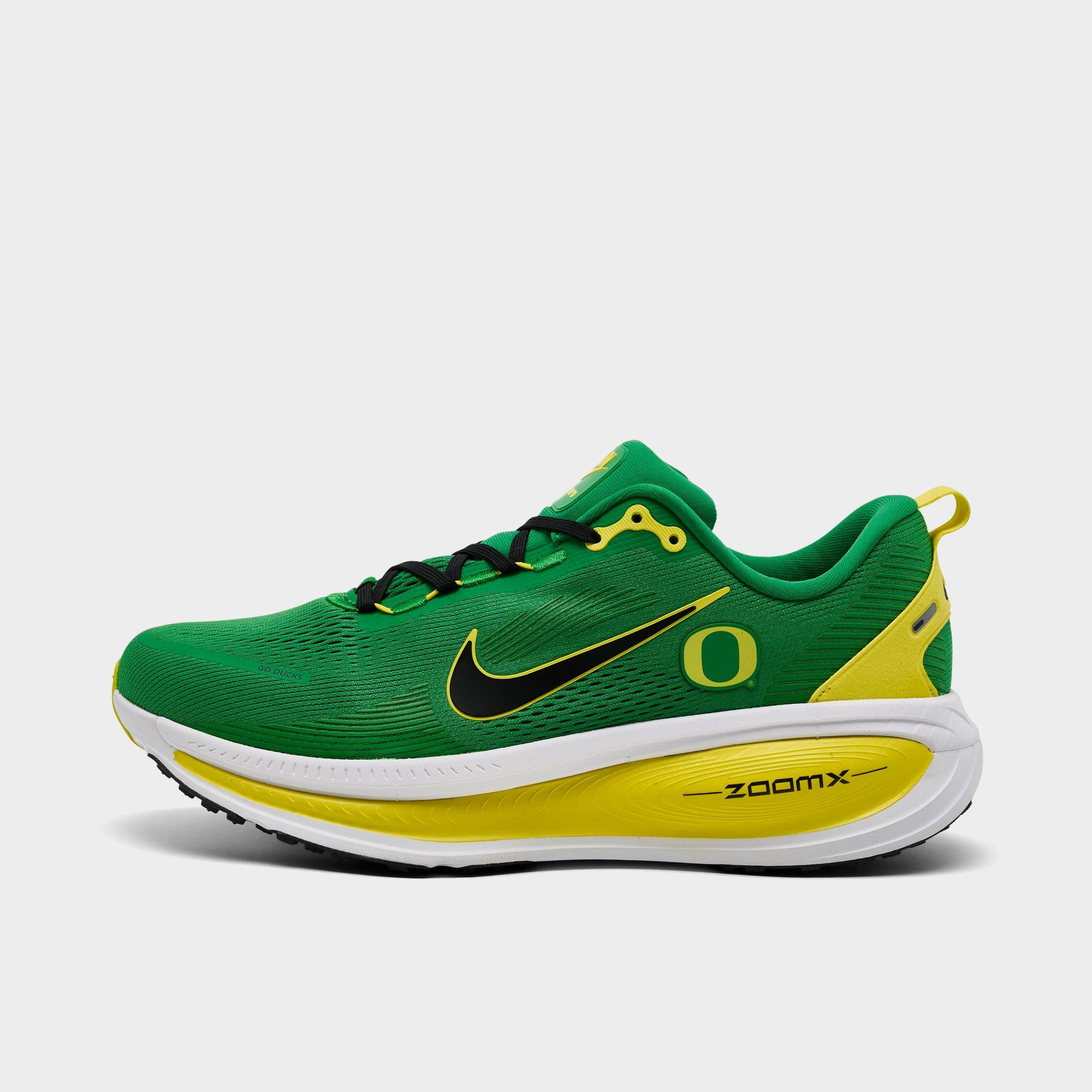 Nike Men's Vomero 18 Oregon Ducks Running Shoes in Apple Green/White/Black Size: 9.0