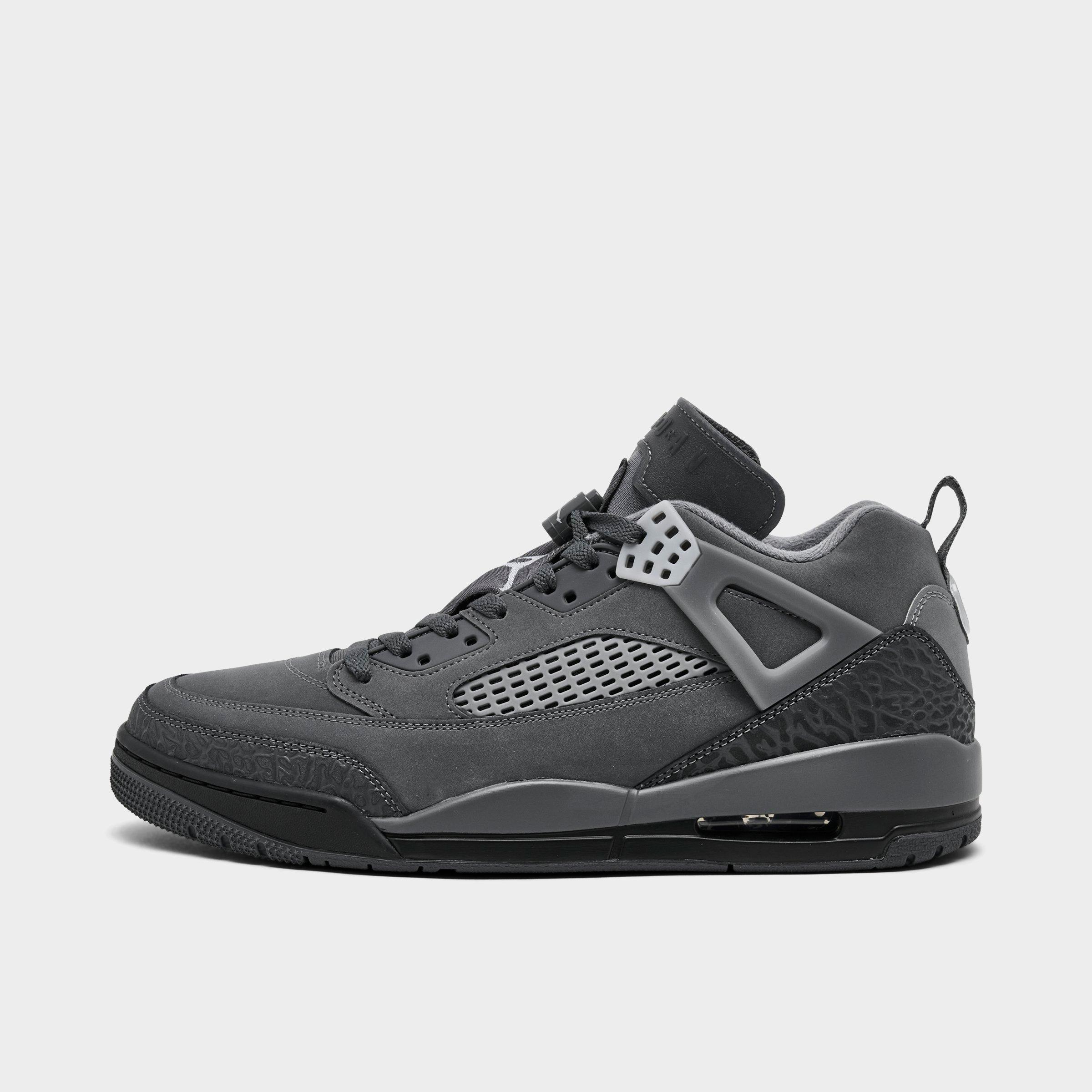 Jordan Men's Spizike Low Casual Shoes in Dark Grey/Black/Aura Size: 7.5