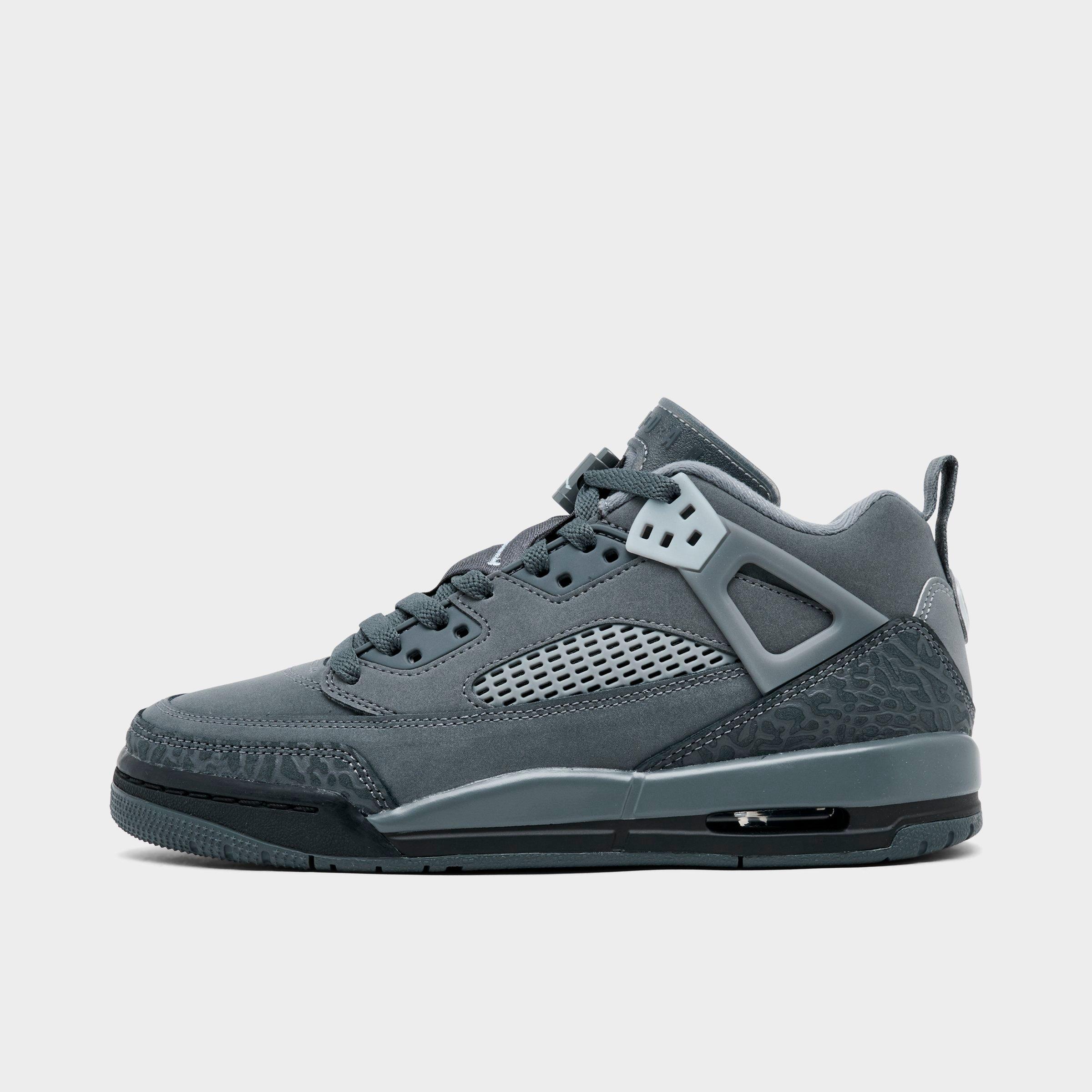 Jordan Big Kids Spizike Low Casual Shoes in Dark Grey/Smoke Grey/Black Size: 3.5