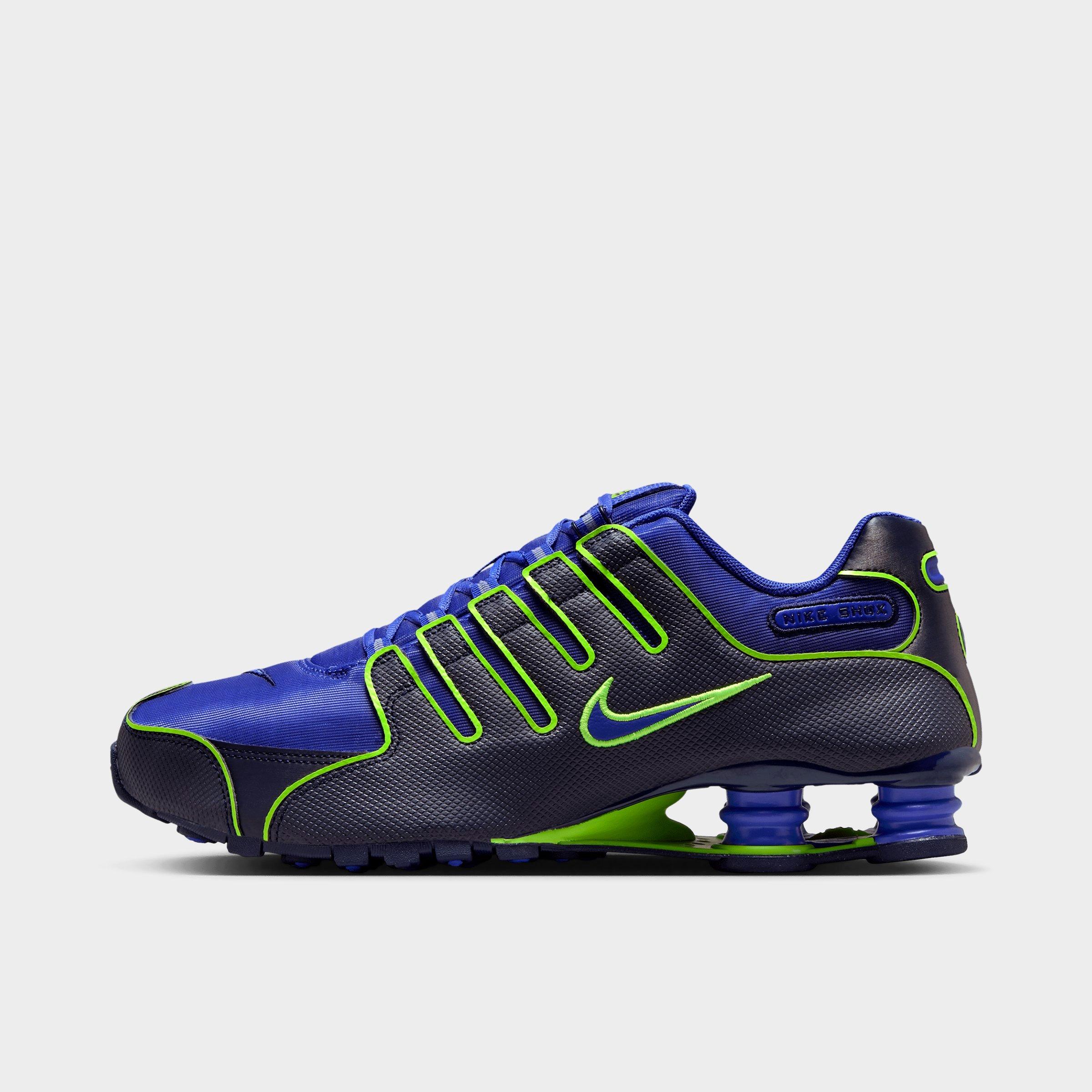 Nike Men's Shox NZ Casual Shoes in Lapis/Blue Void/Volt Size: 7.5