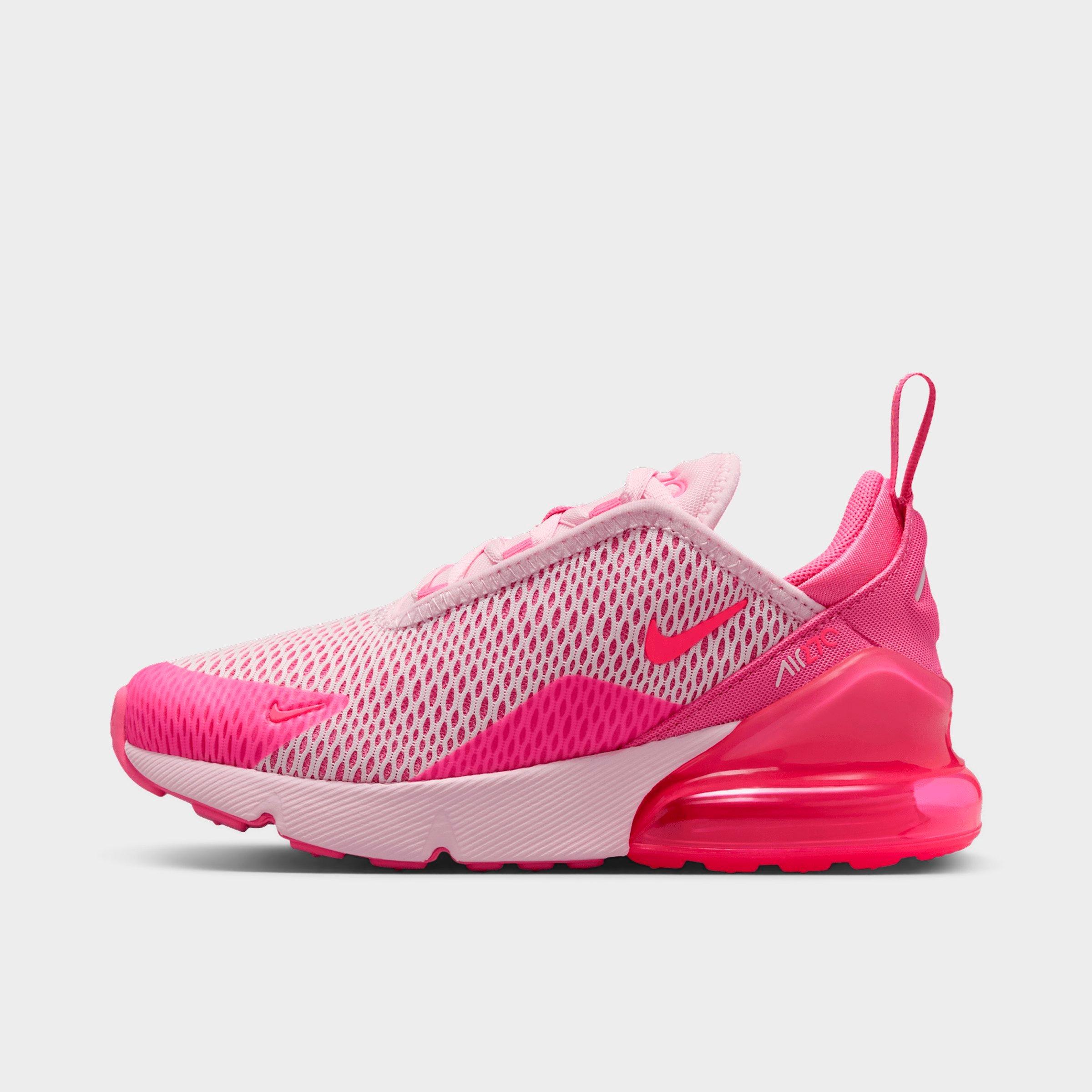 Nike Girls' Little Kids Air Max 270 Casual Shoes in Pink Foam/Pinksicle/White Size: 1.0
