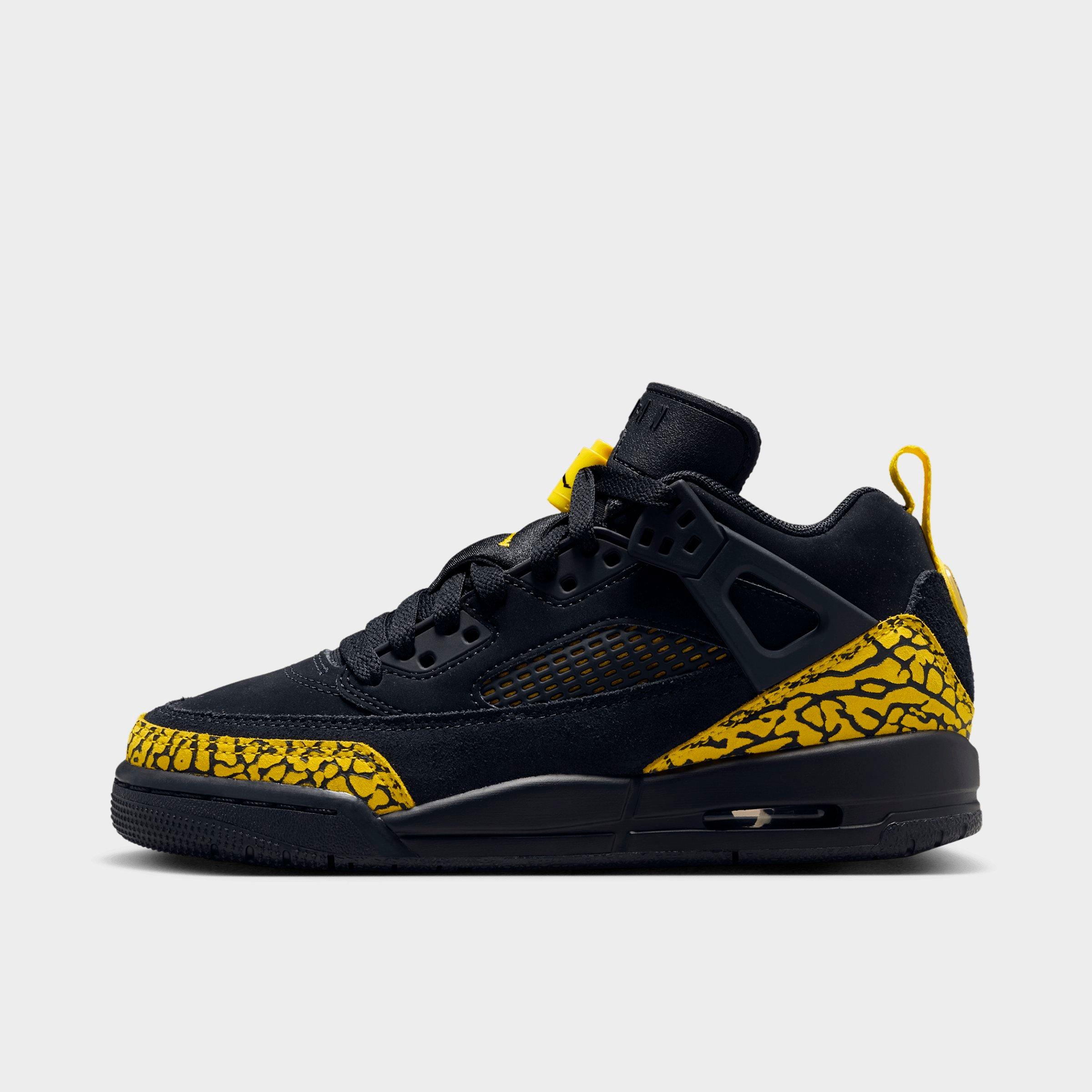 Jordan Big Kids Spizike Low Casual Shoes in Black/Speed Yellow/Speed Yellow Size: 5.0