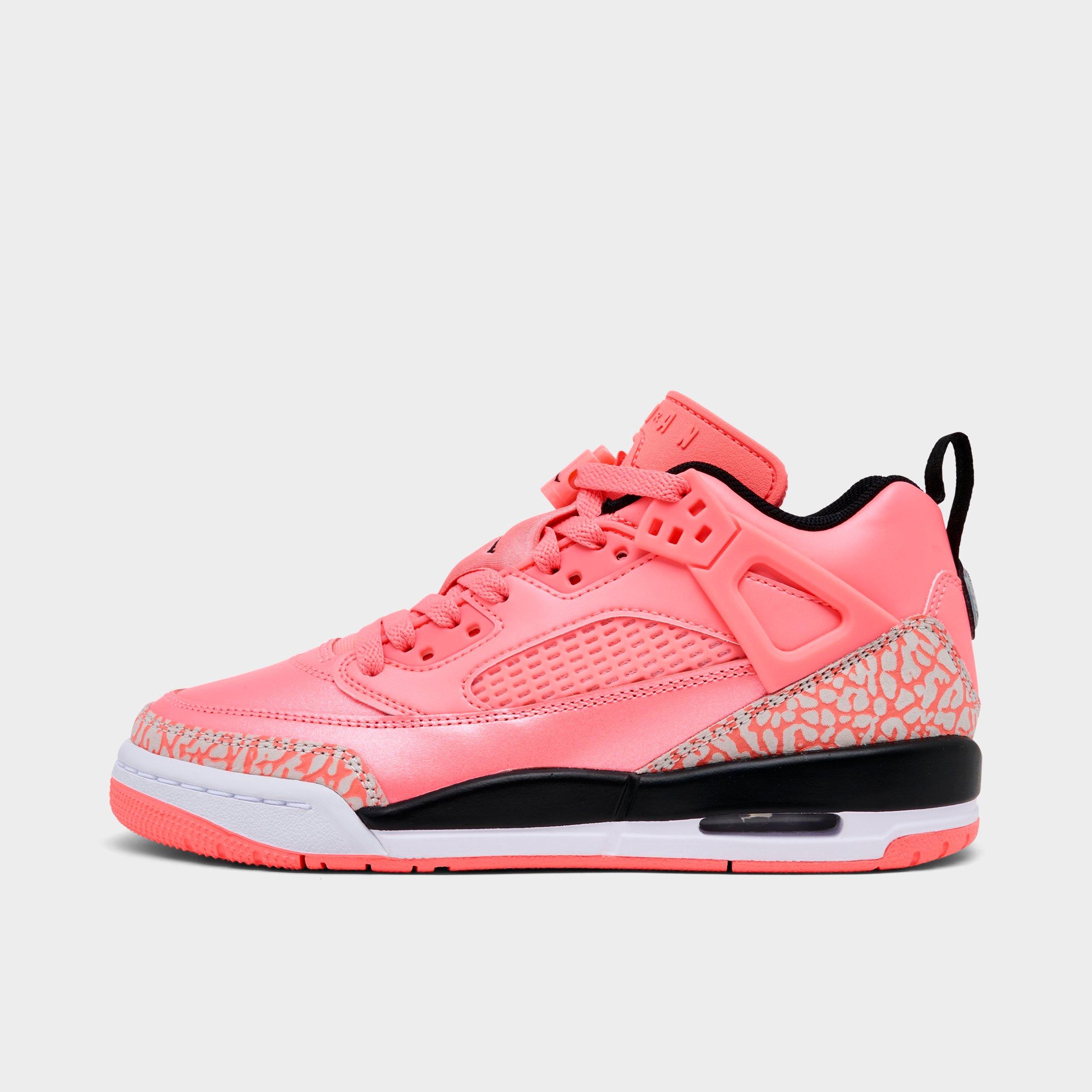 Jordan Girls' Big Kids Spizike Low Casual Shoes in Pink Gaze/White/Black Size: 3.5