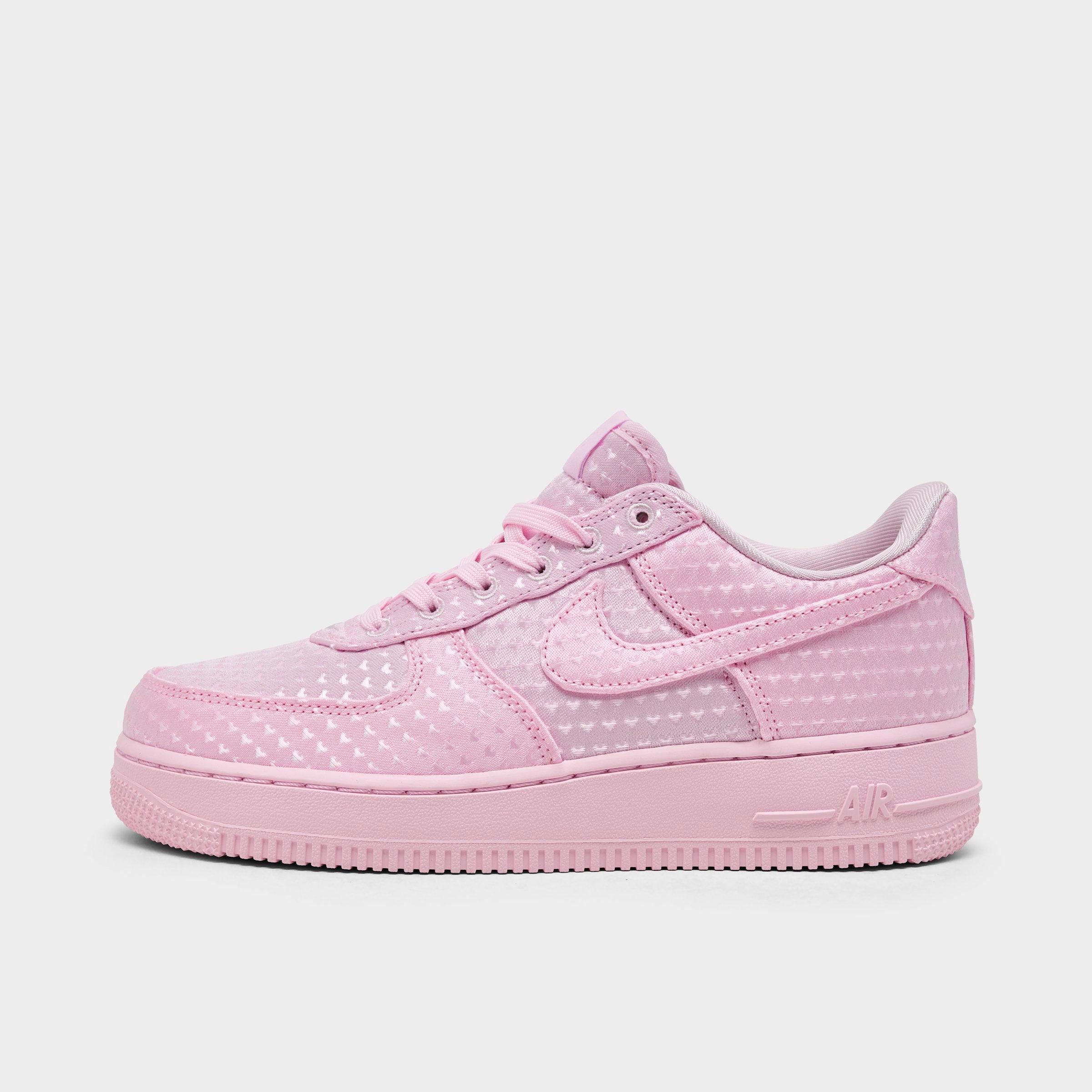 Nike Women's Air Force 1 '07 SE Casual Shoes in Pink Foam/Pink Foam/Black Size: 5.0